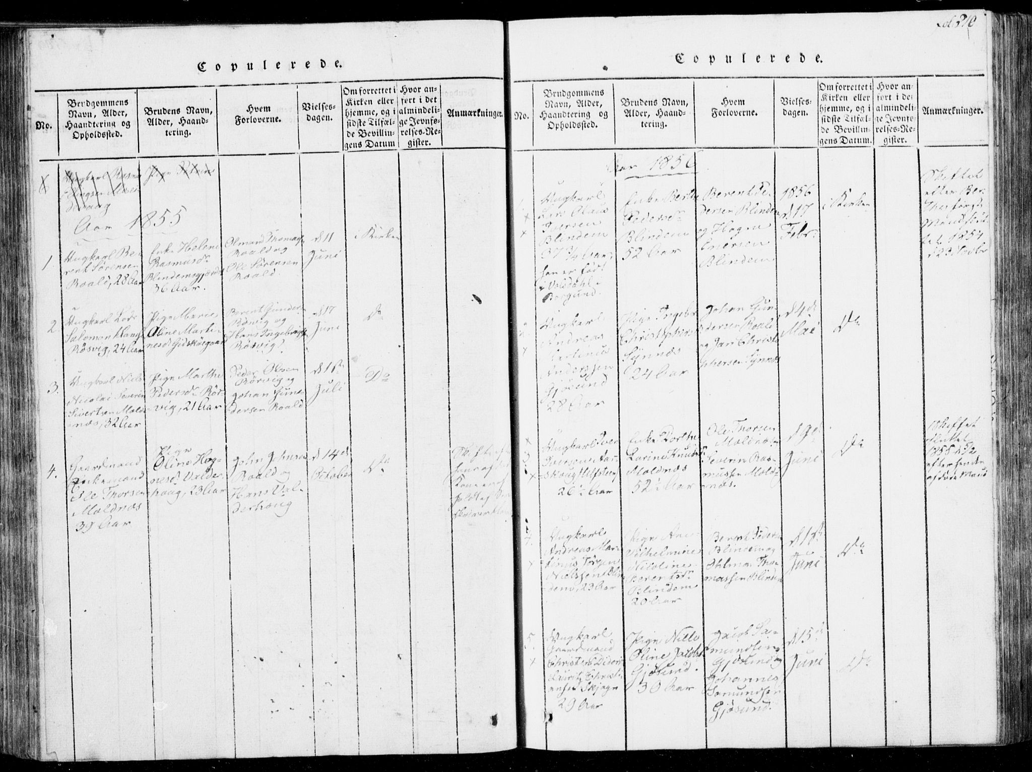 Ministerialprotokoller, klokkerbøker og fødselsregistre - Møre og Romsdal, SAT/A-1454/537/L0517: Parish register (official) no. 537A01, 1818-1862, p. 210