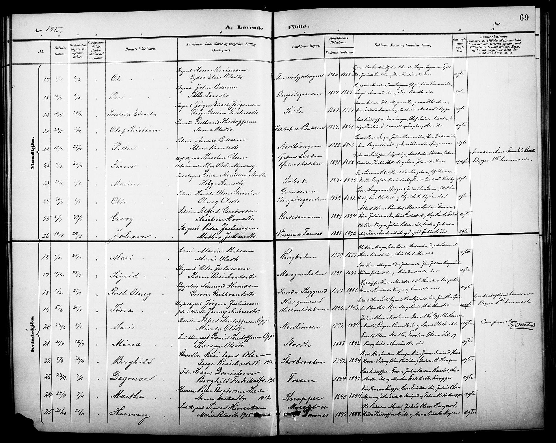 Nord-Odal prestekontor, AV/SAH-PREST-032/H/Ha/Hab/L0002: Parish register (copy) no. 2, 1895-1921, p. 69