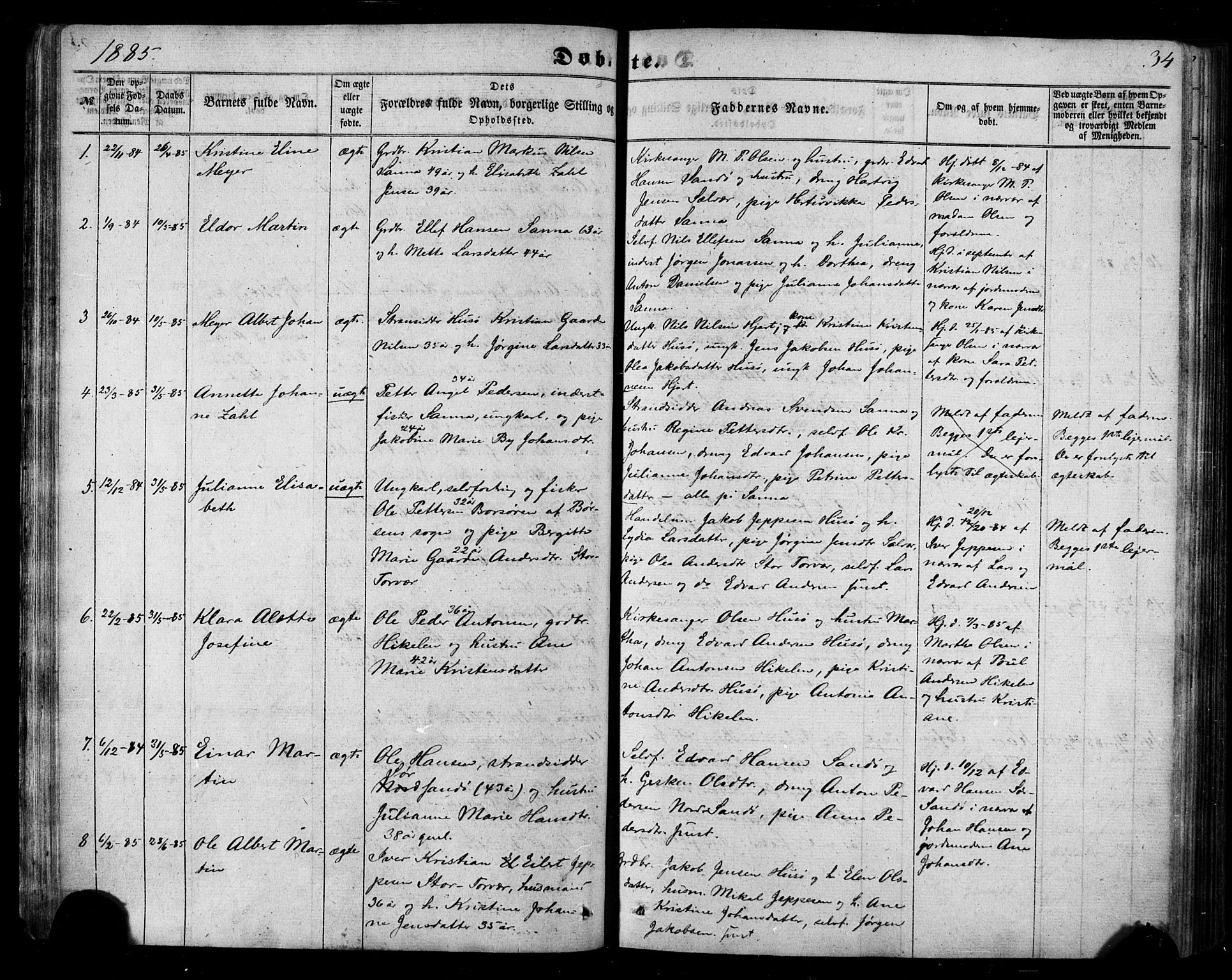 Ministerialprotokoller, klokkerbøker og fødselsregistre - Nordland, SAT/A-1459/840/L0579: Parish register (official) no. 840A01, 1863-1887, p. 34