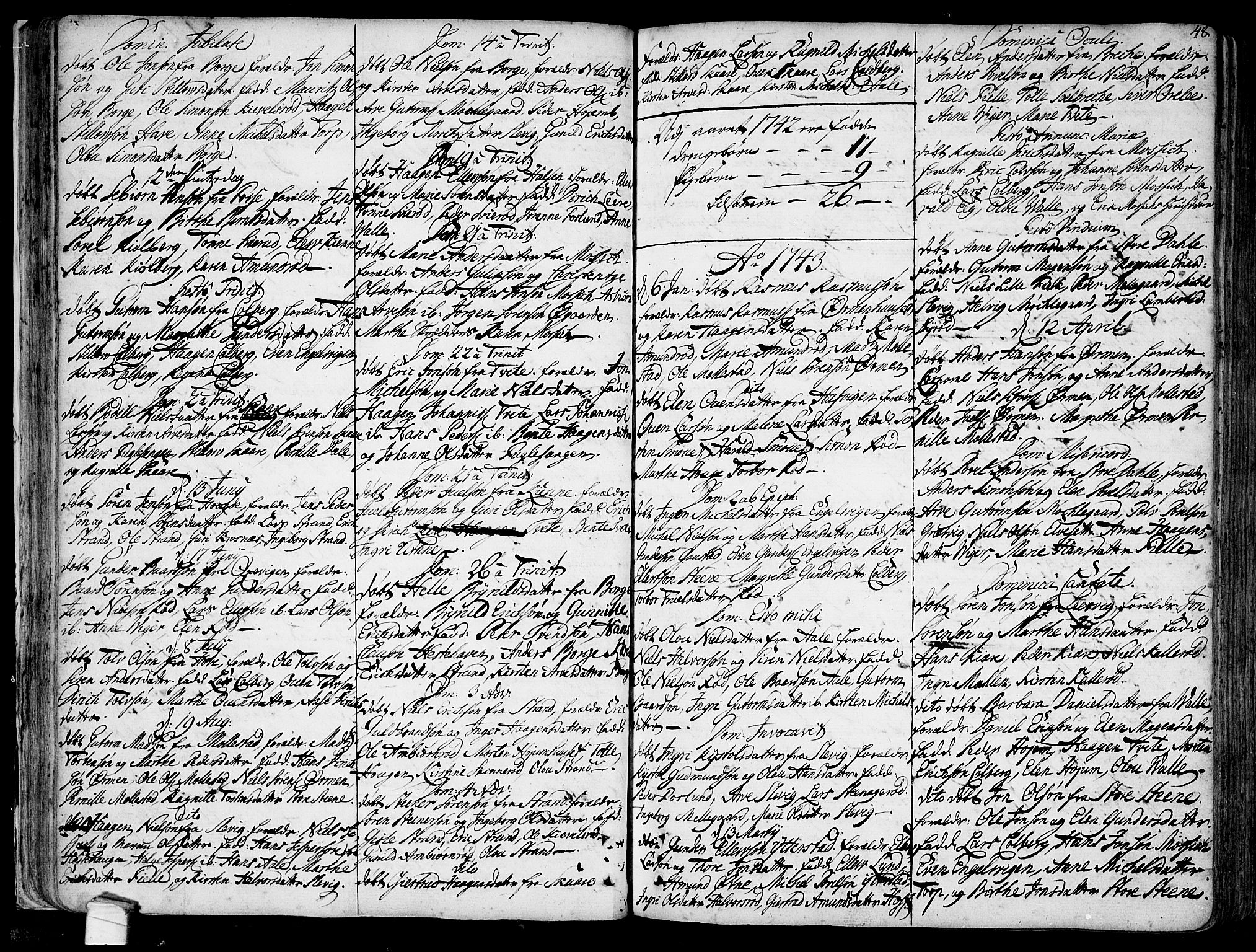 Onsøy prestekontor Kirkebøker, SAO/A-10914/F/Fa/L0001: Parish register (official) no. I 1, 1733-1814, p. 48
