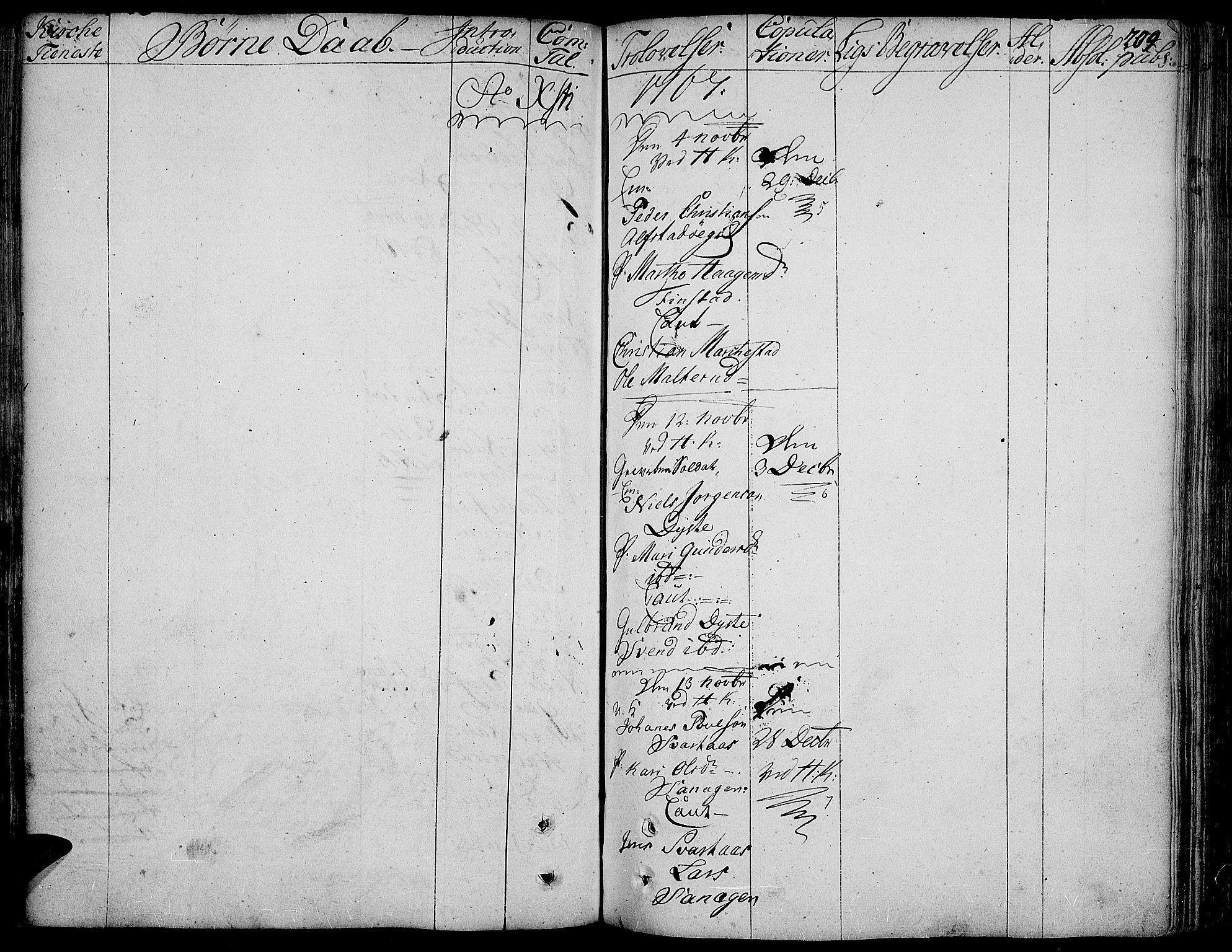 Toten prestekontor, AV/SAH-PREST-102/H/Ha/Haa/L0005: Parish register (official) no. 5, 1761-1772, p. 209