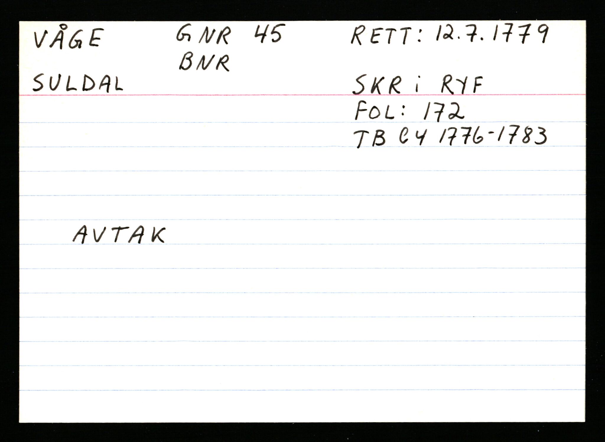 Statsarkivet i Stavanger, AV/SAST-A-101971/03/Y/Ym/L0068: Åstedskort sortert etter gårdsnavn: Vormedal - Ytrevold, 1600-1950, p. 333