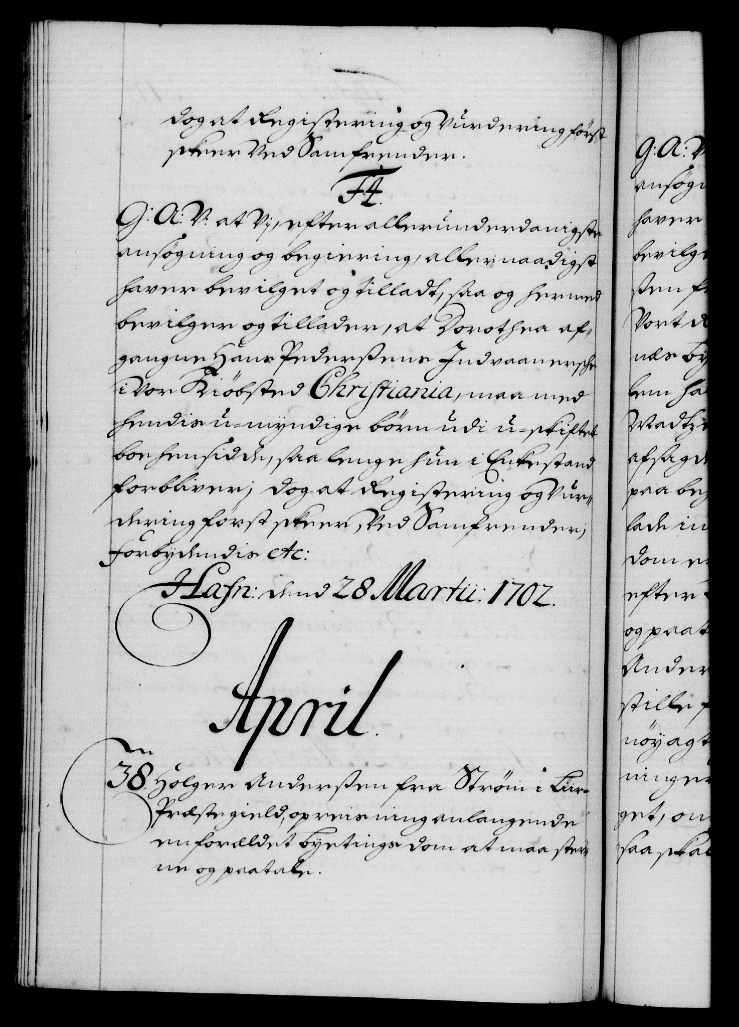 Danske Kanselli 1572-1799, AV/RA-EA-3023/F/Fc/Fca/Fcaa/L0018: Norske registre, 1699-1703, p. 311b