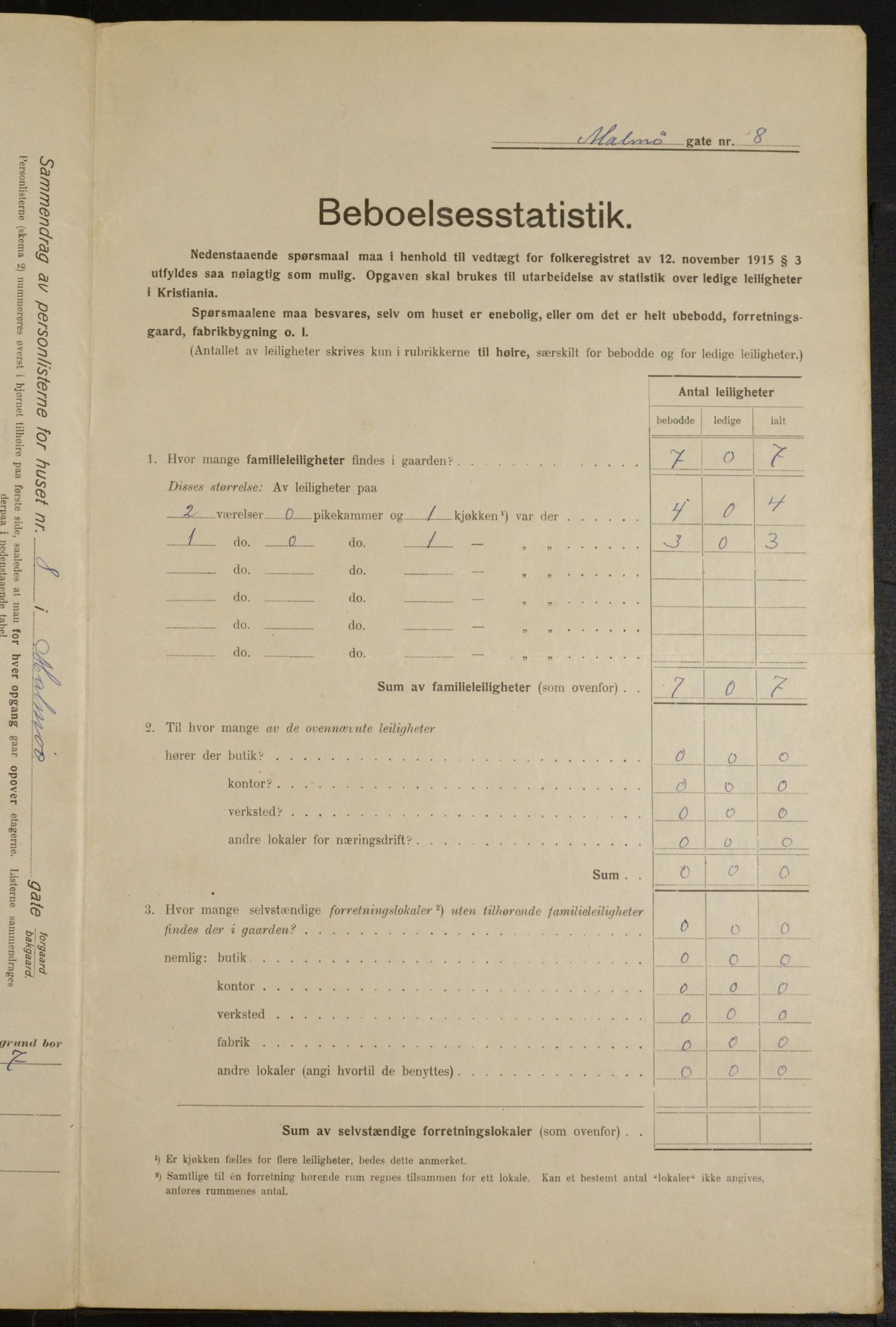 OBA, Municipal Census 1916 for Kristiania, 1916, p. 61404