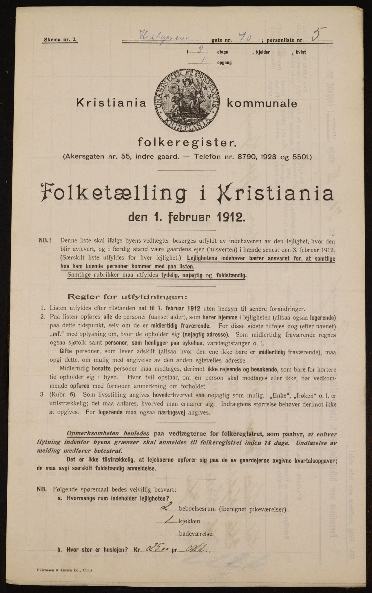 OBA, Municipal Census 1912 for Kristiania, 1912, p. 38863