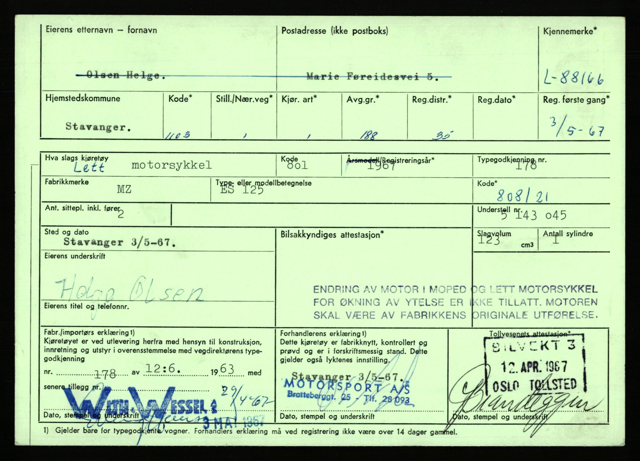 Stavanger trafikkstasjon, AV/SAST-A-101942/0/F/L0074: L-86500 - L-88799, 1930-1971, p. 1676