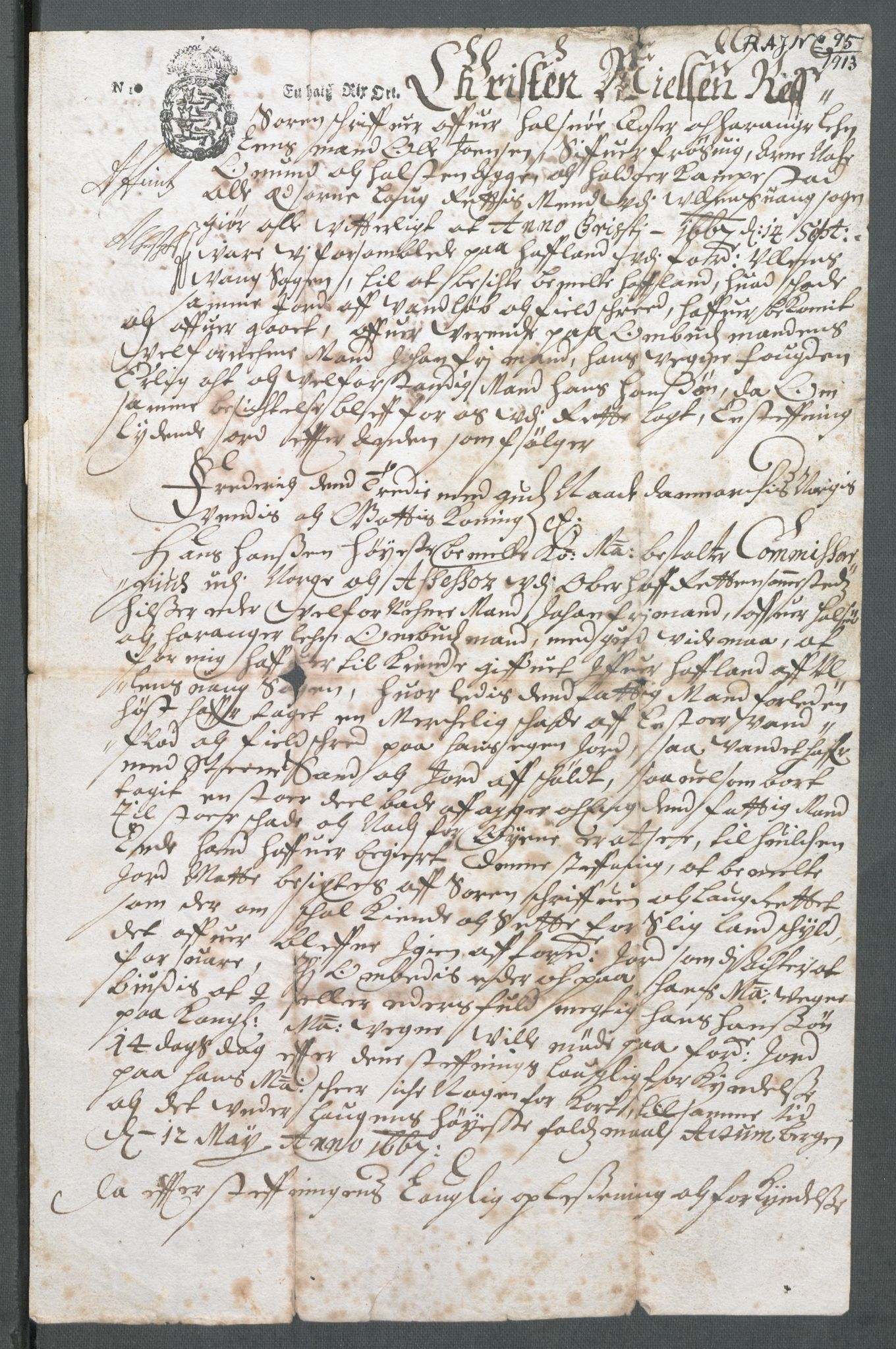 Riksarkivets diplomsamling, AV/RA-EA-5965/F02/L0171: Dokumenter, 1667-1670, p. 63