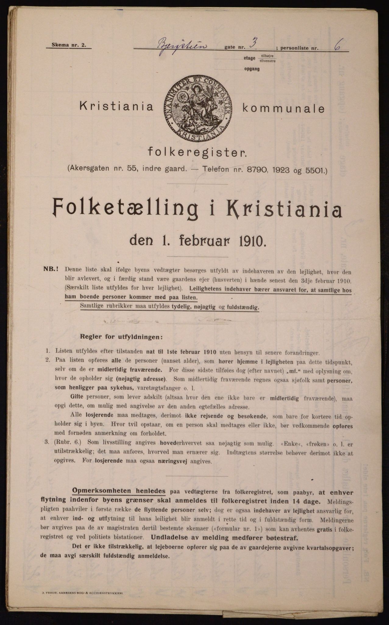 OBA, Municipal Census 1910 for Kristiania, 1910, p. 4182