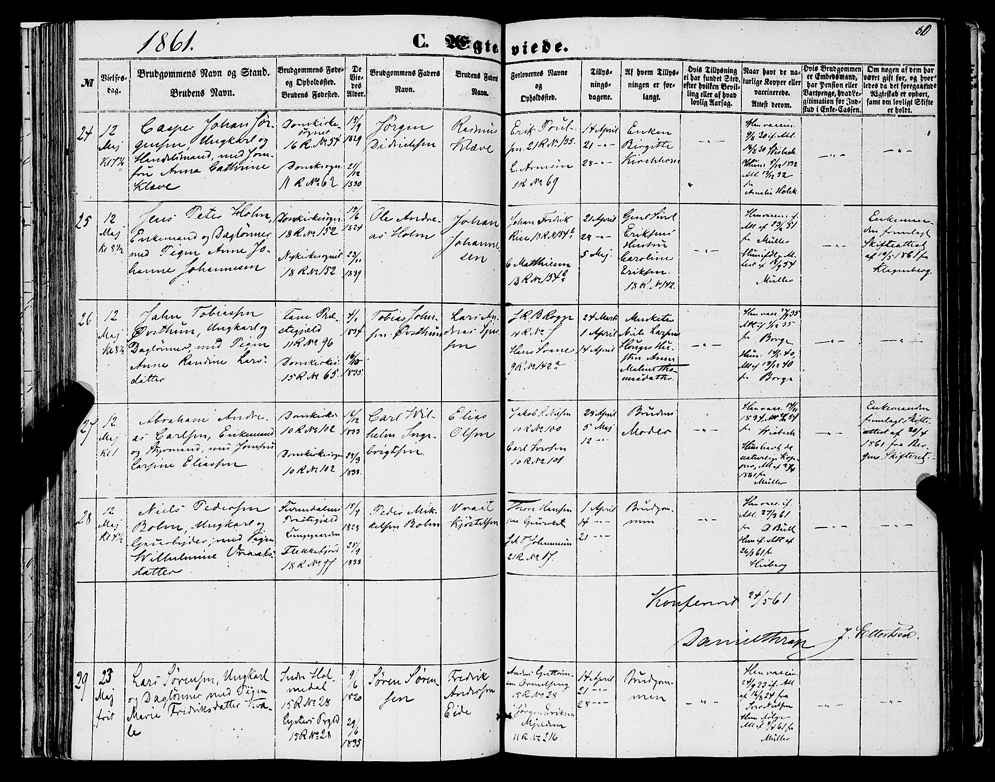 Domkirken sokneprestembete, AV/SAB-A-74801/H/Haa/L0034: Parish register (official) no. D 2, 1853-1874, p. 80