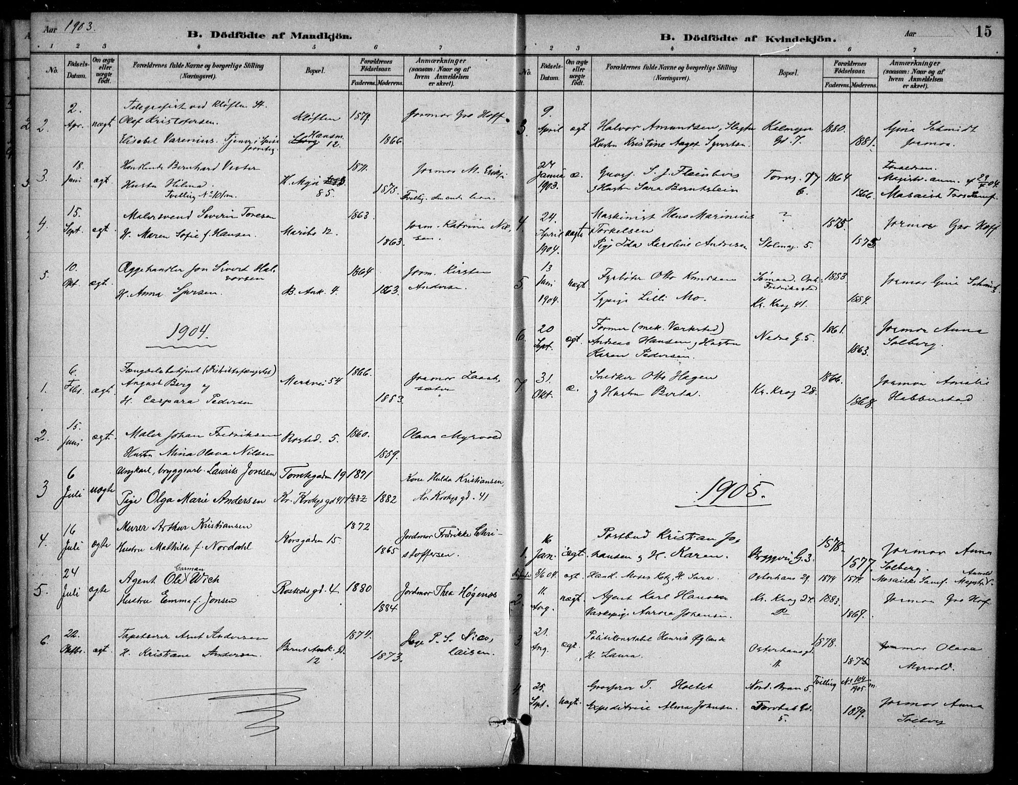Jakob prestekontor Kirkebøker, SAO/A-10850/F/Fa/L0007: Parish register (official) no. 7, 1880-1905, p. 15