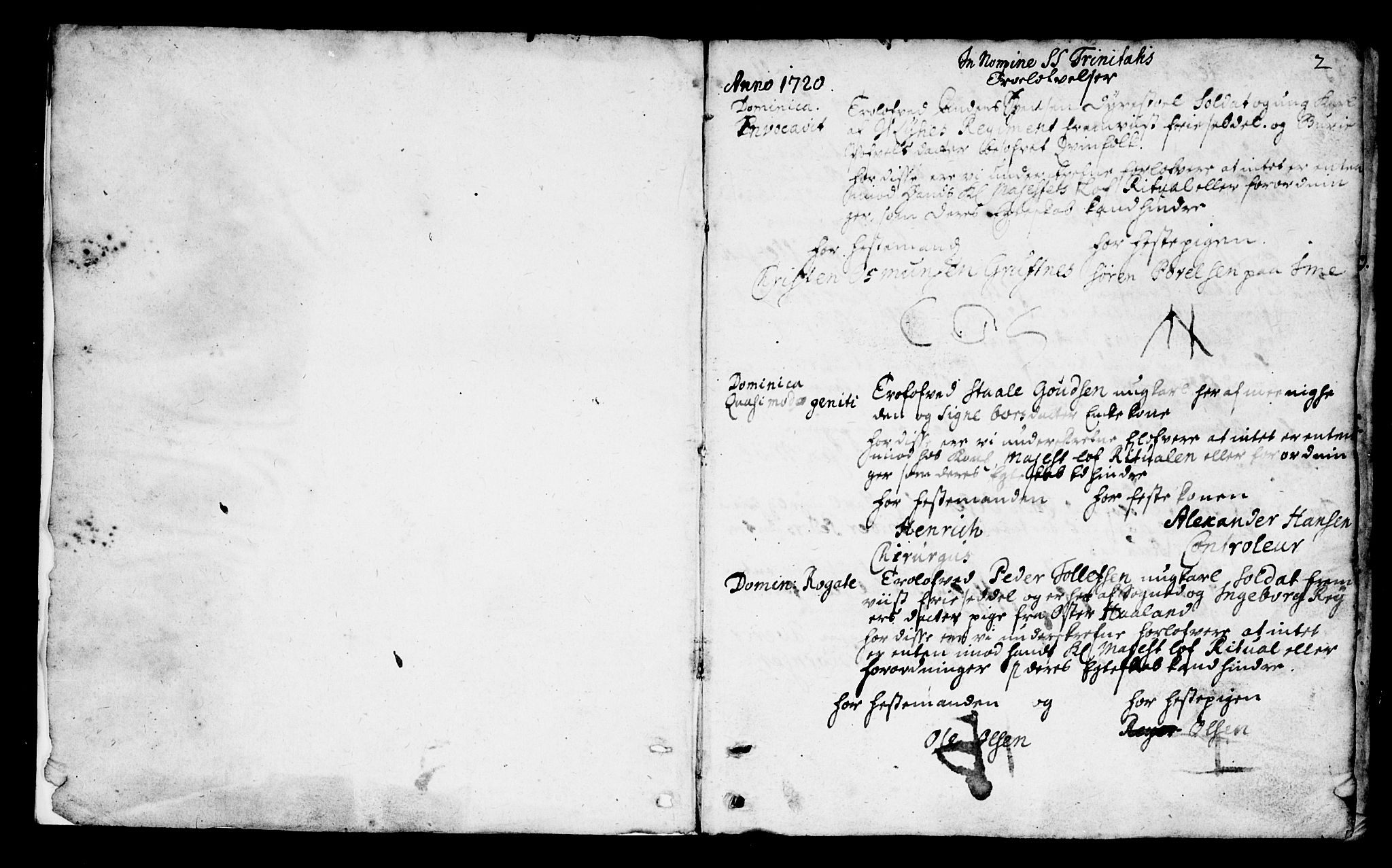 Mandal sokneprestkontor, SAK/1111-0030/F/Fa/Faa/L0002: Parish register (official) no. A 2, 1720-1754, p. 2