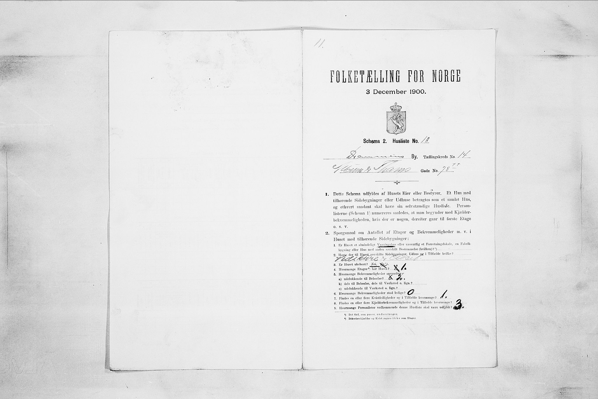 RA, 1900 census for Drammen, 1900, p. 2570