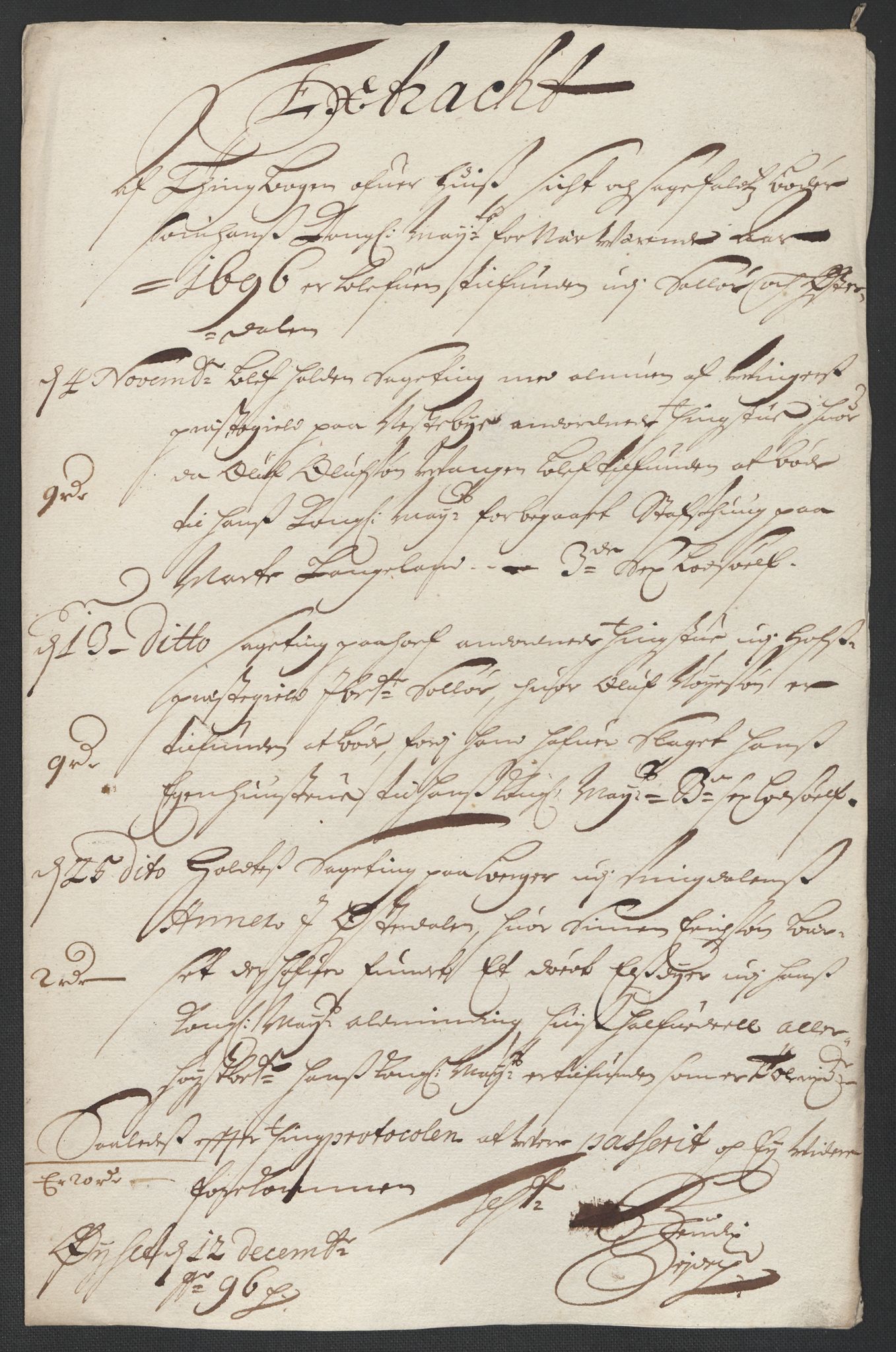 Rentekammeret inntil 1814, Reviderte regnskaper, Fogderegnskap, AV/RA-EA-4092/R13/L0834: Fogderegnskap Solør, Odal og Østerdal, 1696, p. 198