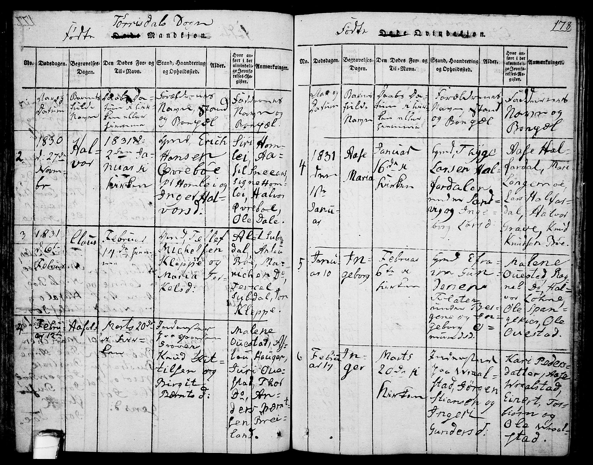 Drangedal kirkebøker, SAKO/A-258/F/Fa/L0005: Parish register (official) no. 5 /2, 1814-1831, p. 178