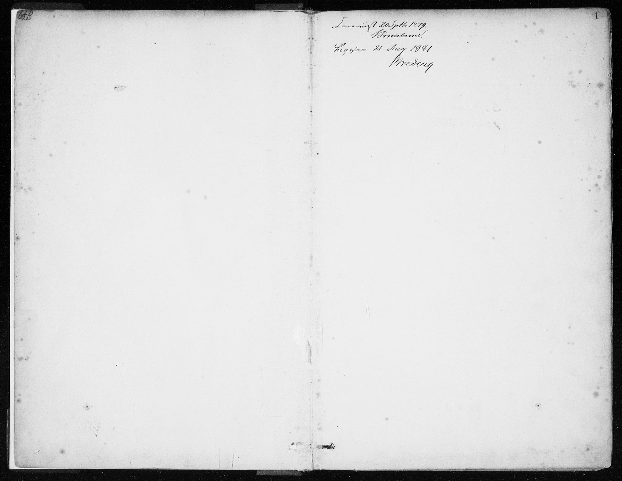 Masfjorden Sokneprestembete, SAB/A-77001: Parish register (official) no. B  1, 1876-1899, p. 1