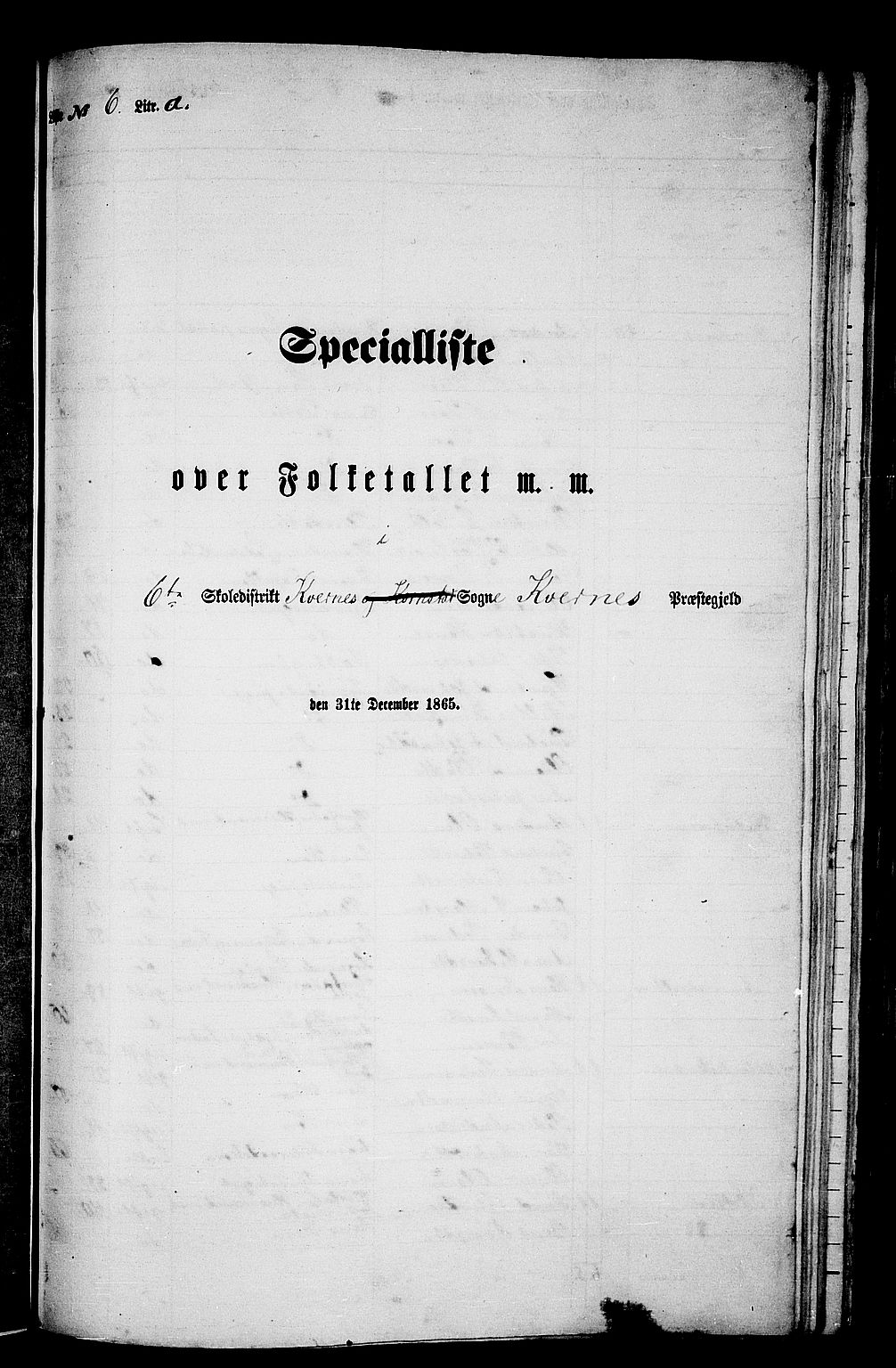 RA, 1865 census for Kvernes, 1865, p. 106