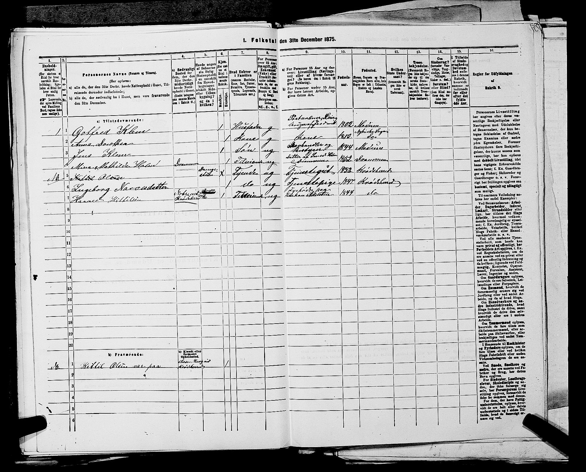 SAKO, 1875 census for 0621P Sigdal, 1875, p. 1471