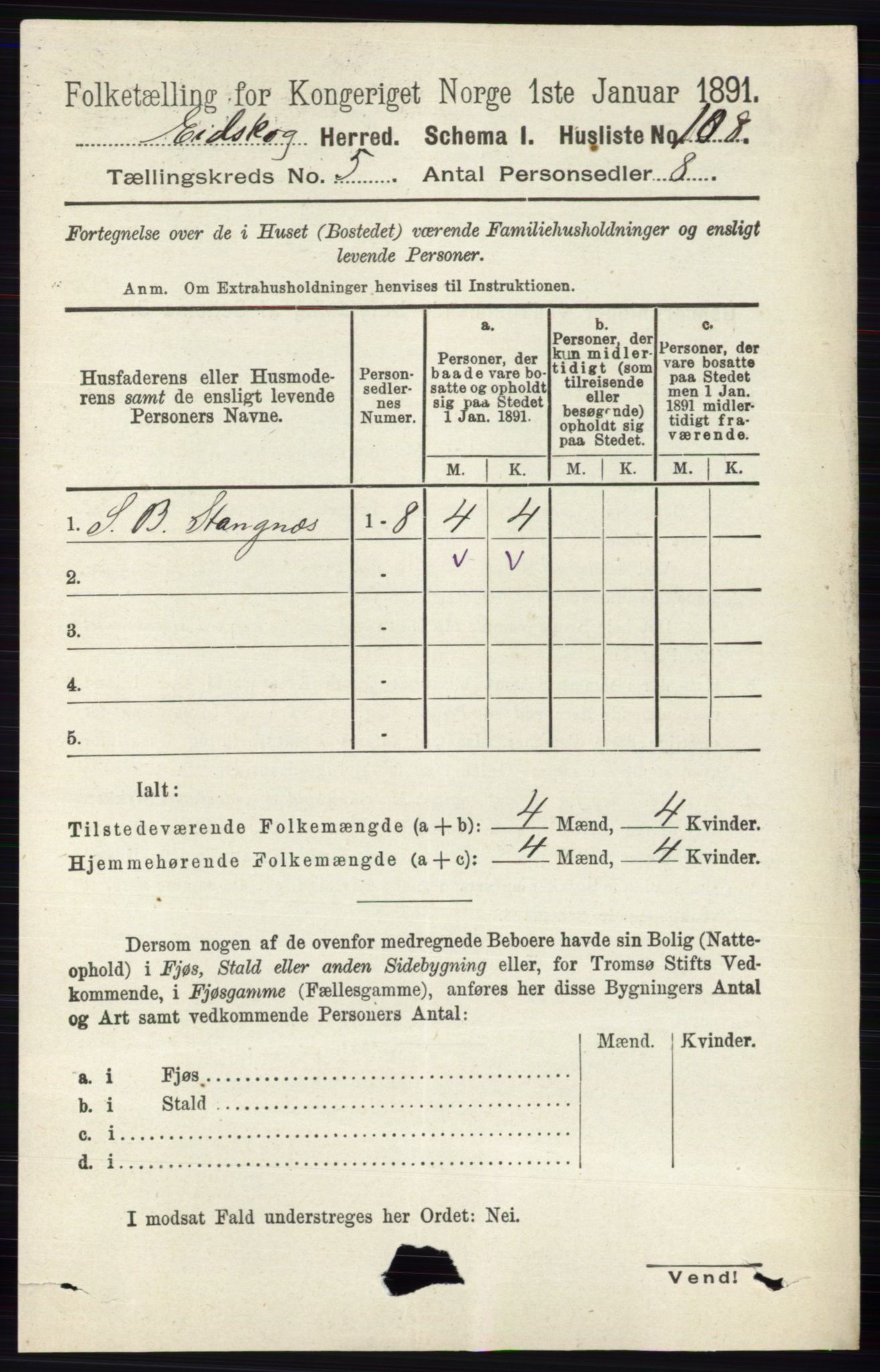 RA, 1891 census for 0420 Eidskog, 1891, p. 2059