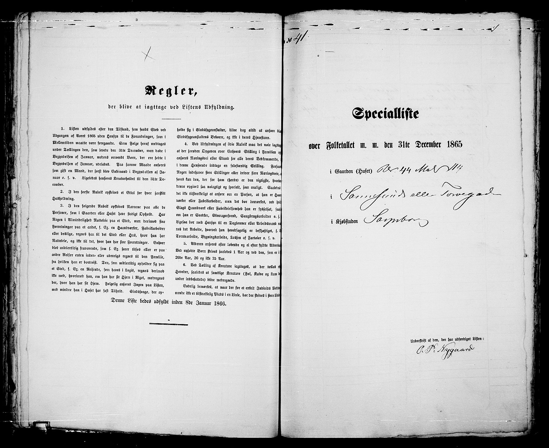 RA, 1865 census for Sarpsborg, 1865, p. 90