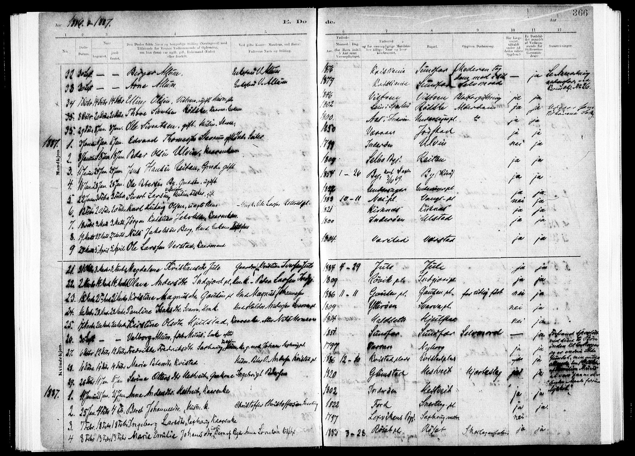 Ministerialprotokoller, klokkerbøker og fødselsregistre - Nord-Trøndelag, SAT/A-1458/730/L0285: Parish register (official) no. 730A10, 1879-1914, p. 366