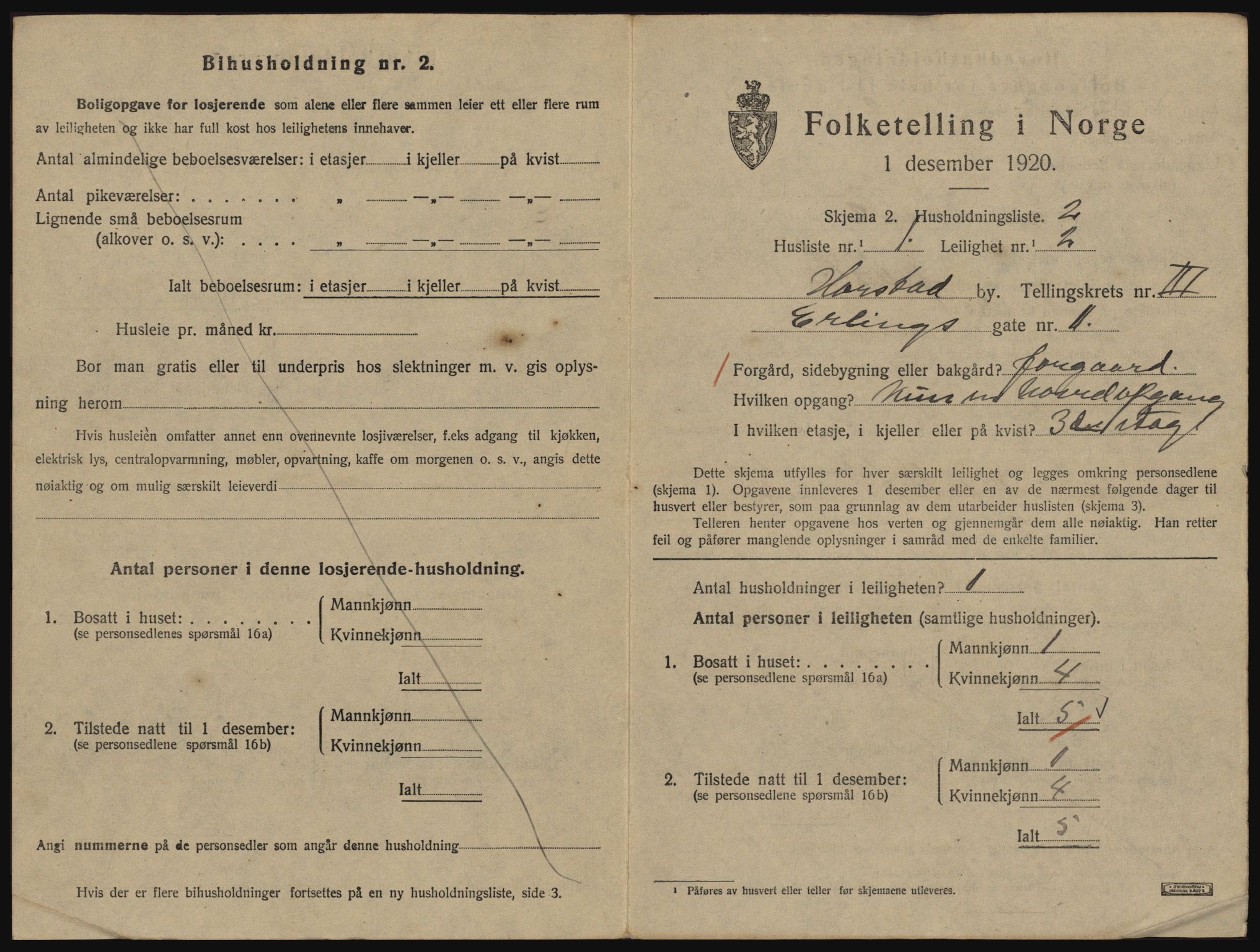 SATØ, 1920 census for Harstad, 1920, p. 1227