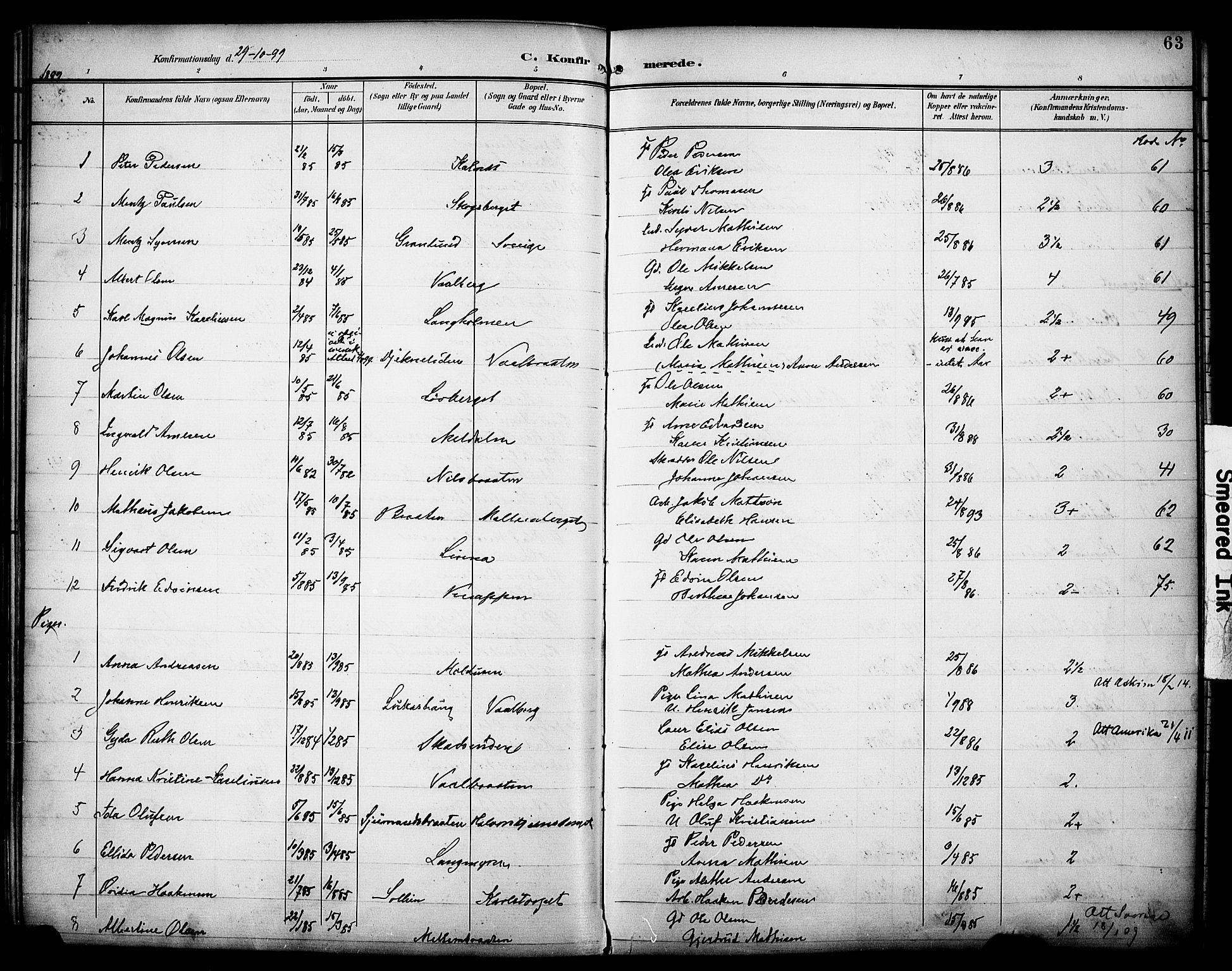 Grue prestekontor, AV/SAH-PREST-036/H/Ha/Haa/L0014: Parish register (official) no. 14, 1898-1915, p. 63