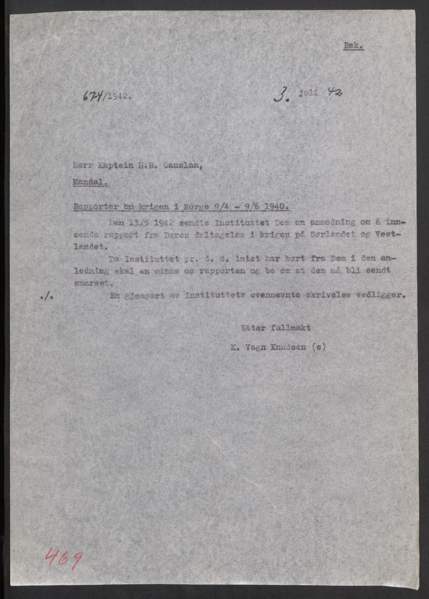 Forsvaret, Forsvarets krigshistoriske avdeling, AV/RA-RAFA-2017/Y/Yb/L0108: II-C-11-466-499  -  4. Divisjon., 1940, p. 277