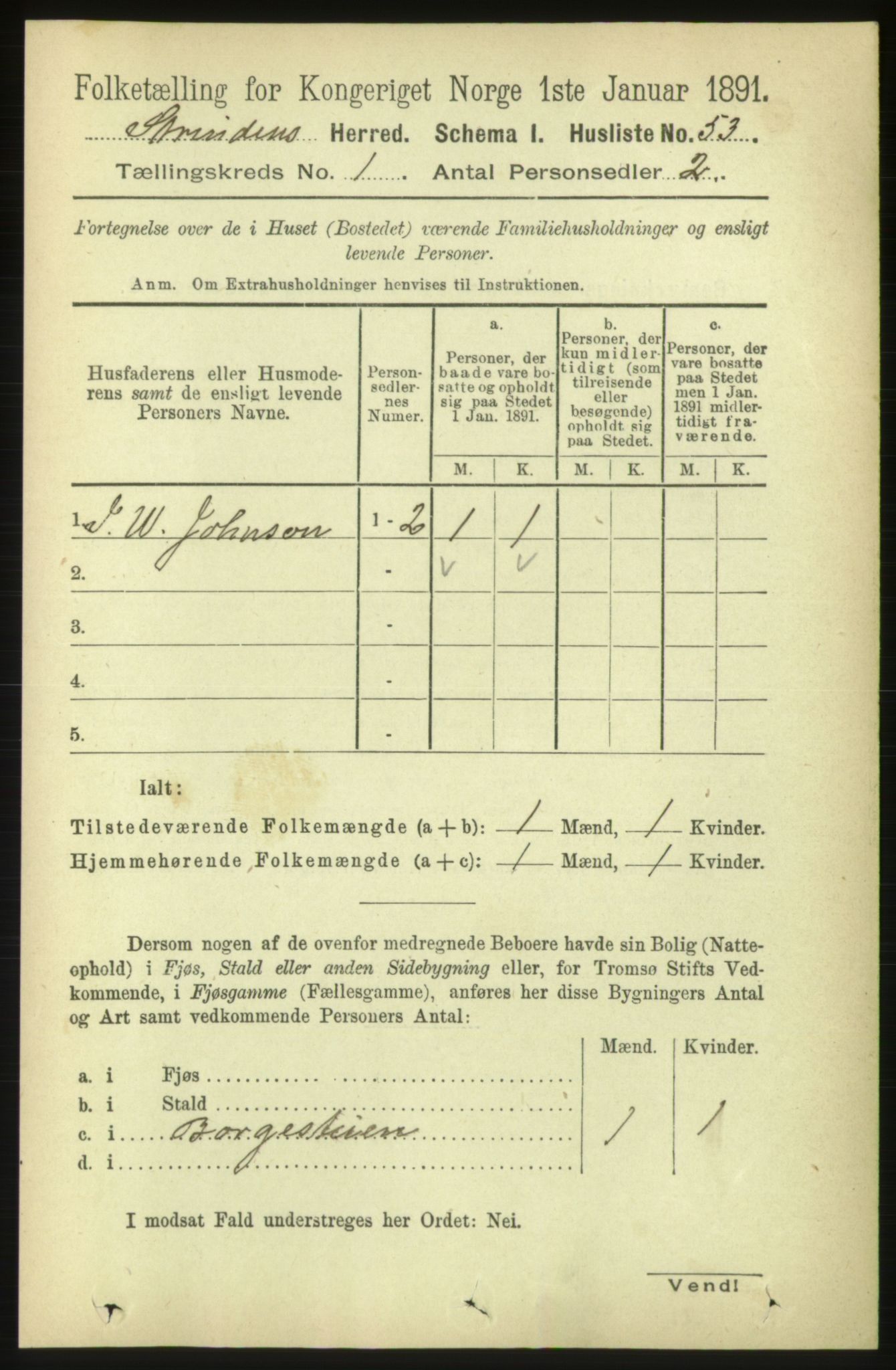 RA, 1891 census for 1660 Strinda, 1891, p. 99