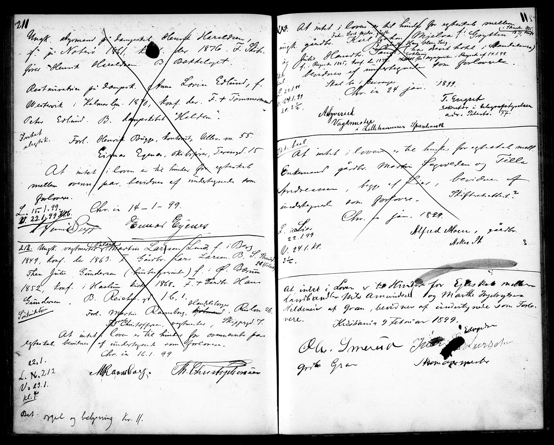 Johannes prestekontor Kirkebøker, SAO/A-10852/H/Ha/L0003: Banns register no. 3, 1894-1900