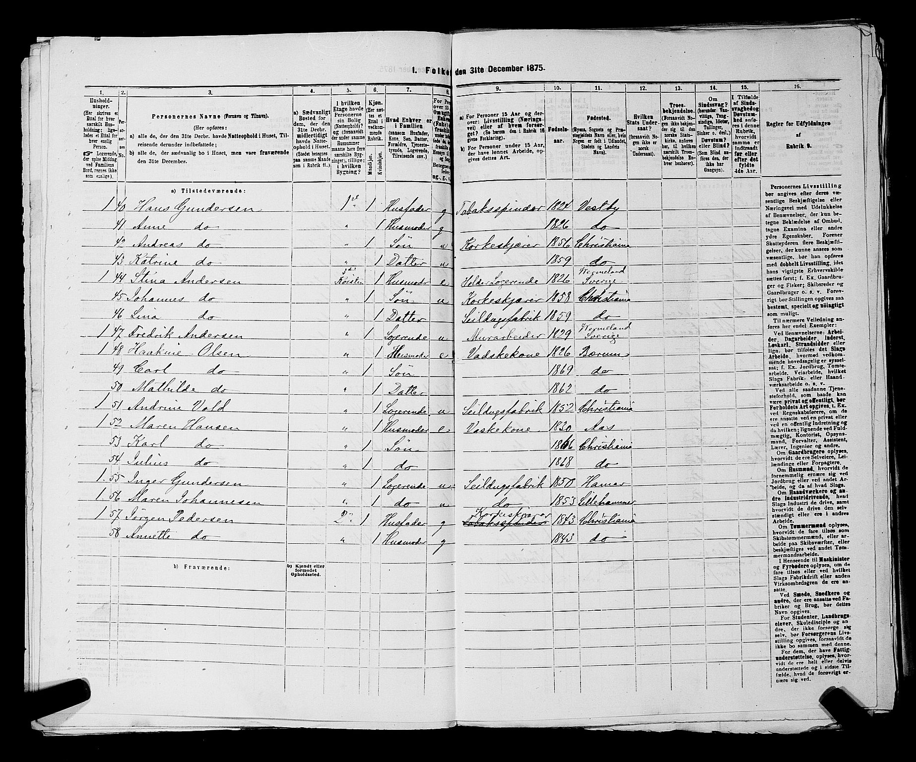 RA, 1875 census for 0301 Kristiania, 1875, p. 7275