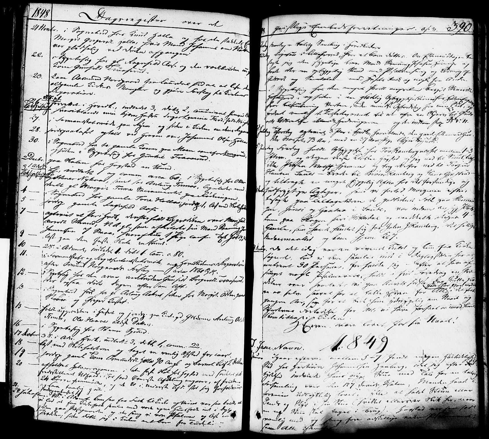 Heddal kirkebøker, AV/SAKO-A-268/F/Fa/L0006: Parish register (official) no. I 6, 1837-1854, p. 390