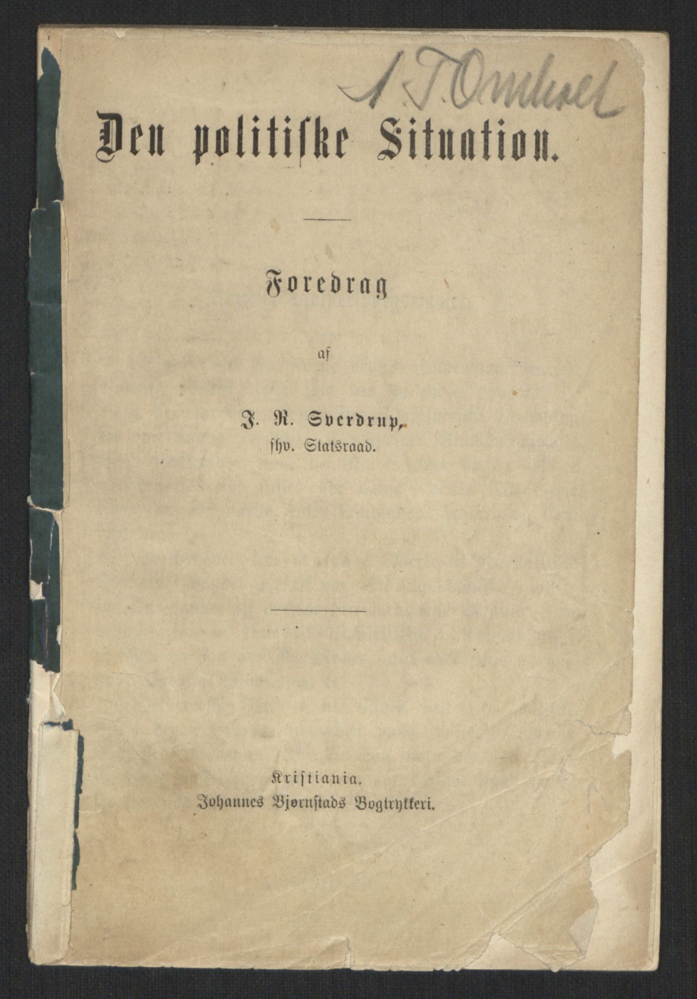 Venstres Hovedorganisasjon, RA/PA-0876/X/L0001: De eldste skrifter, 1860-1936, p. 500