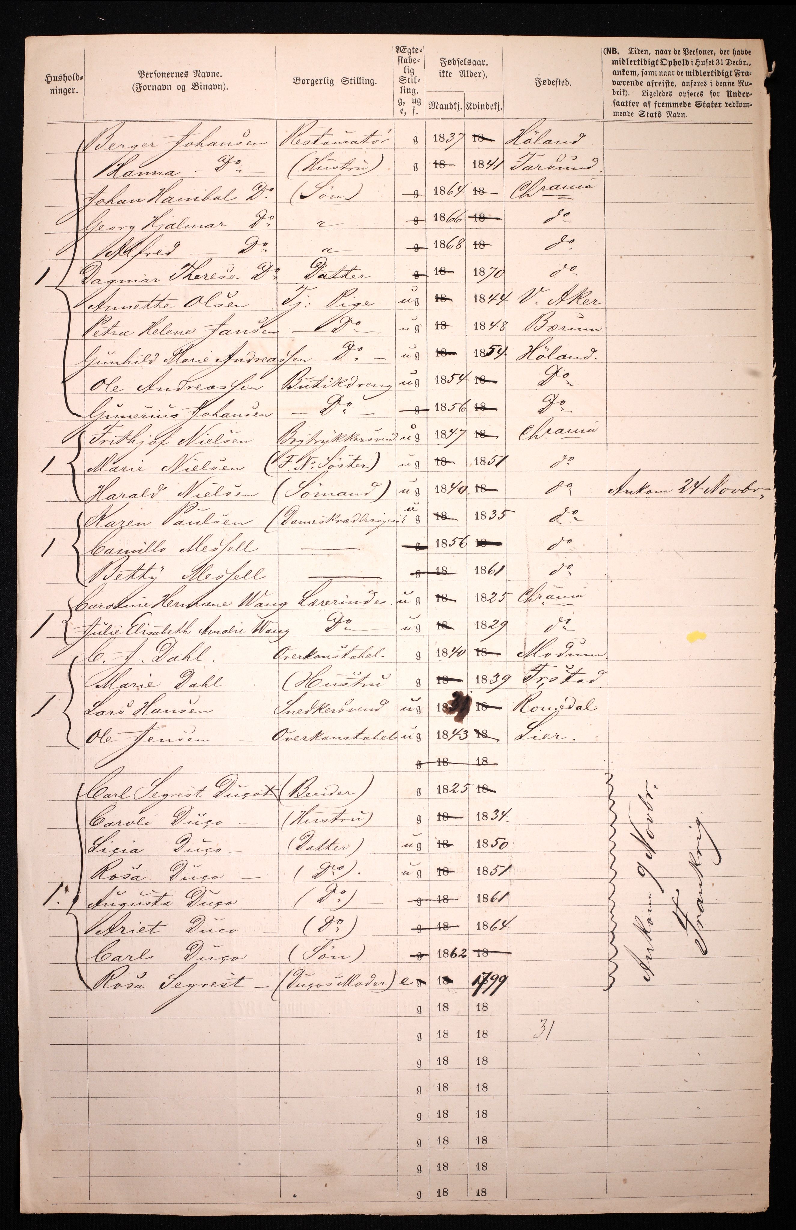 RA, 1870 census for 0301 Kristiania, 1870, p. 930