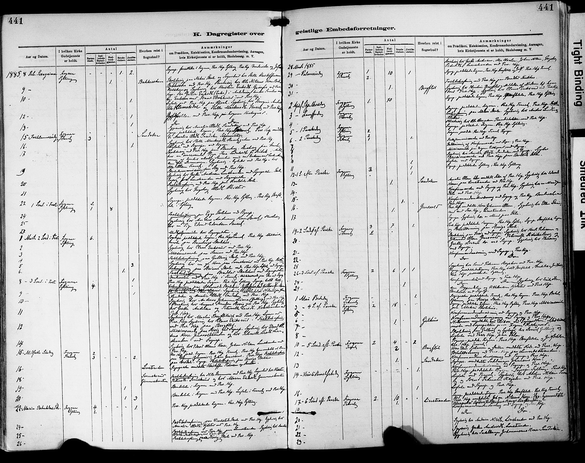 Lier kirkebøker, SAKO/A-230/F/Fa/L0015: Parish register (official) no. I 15, 1883-1894, p. 441