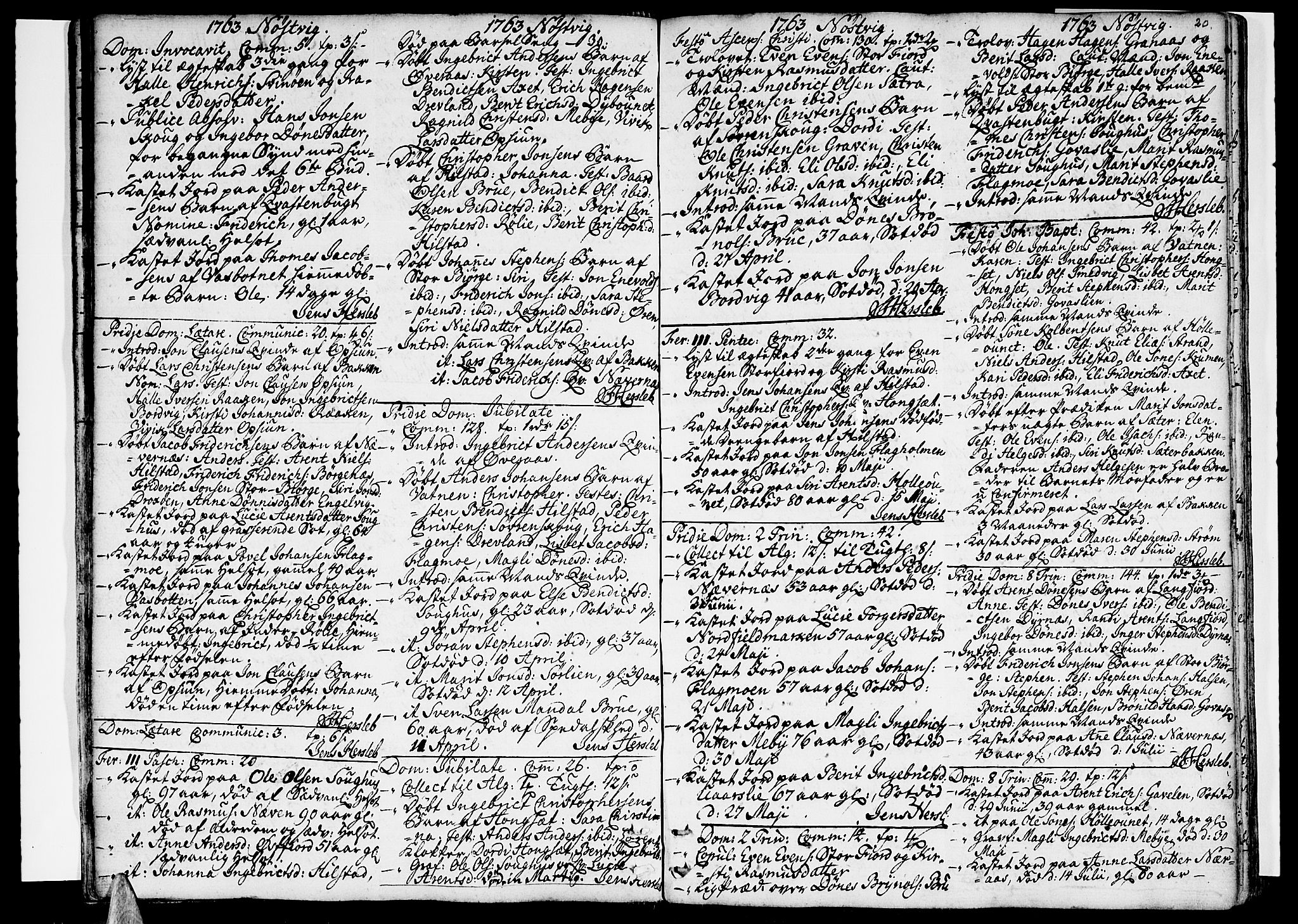 Ministerialprotokoller, klokkerbøker og fødselsregistre - Nordland, SAT/A-1459/814/L0222: Parish register (official) no. 814A03, 1752-1819, p. 20