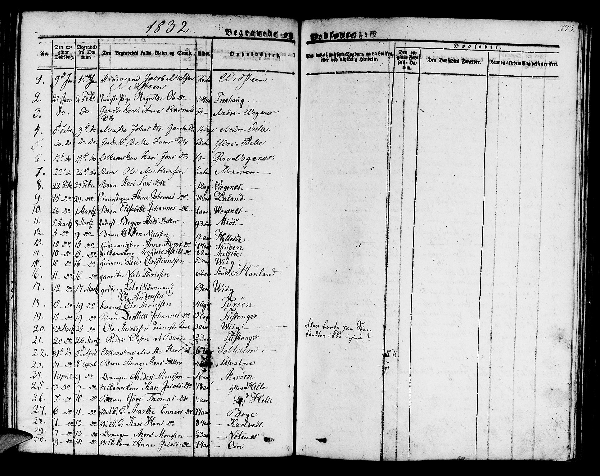 Manger sokneprestembete, SAB/A-76801/H/Haa: Parish register (official) no. A 4, 1824-1838, p. 273