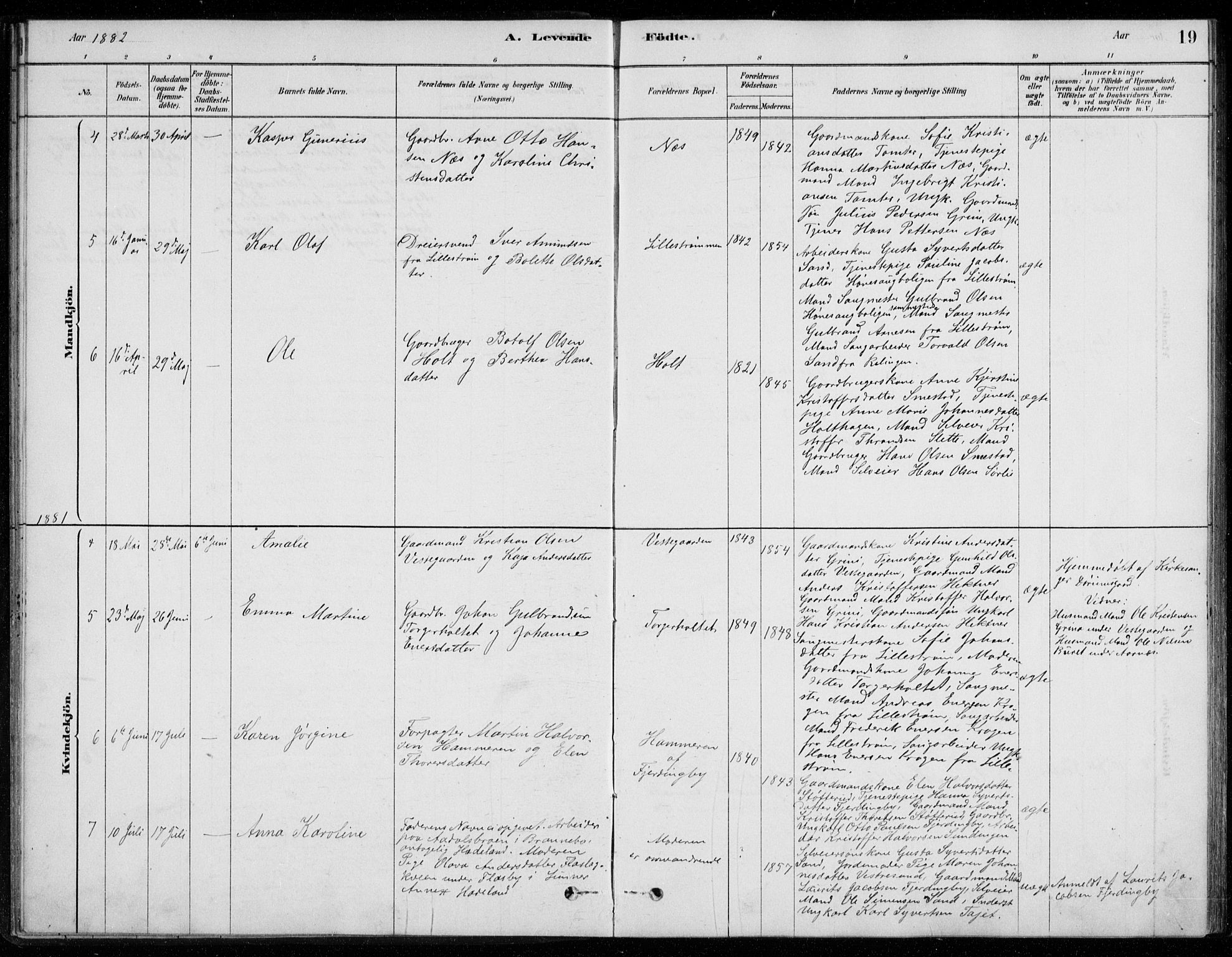 Fet prestekontor Kirkebøker, AV/SAO-A-10370a/G/Gb/L0002: Parish register (copy) no. II 2, 1878-1911, p. 19