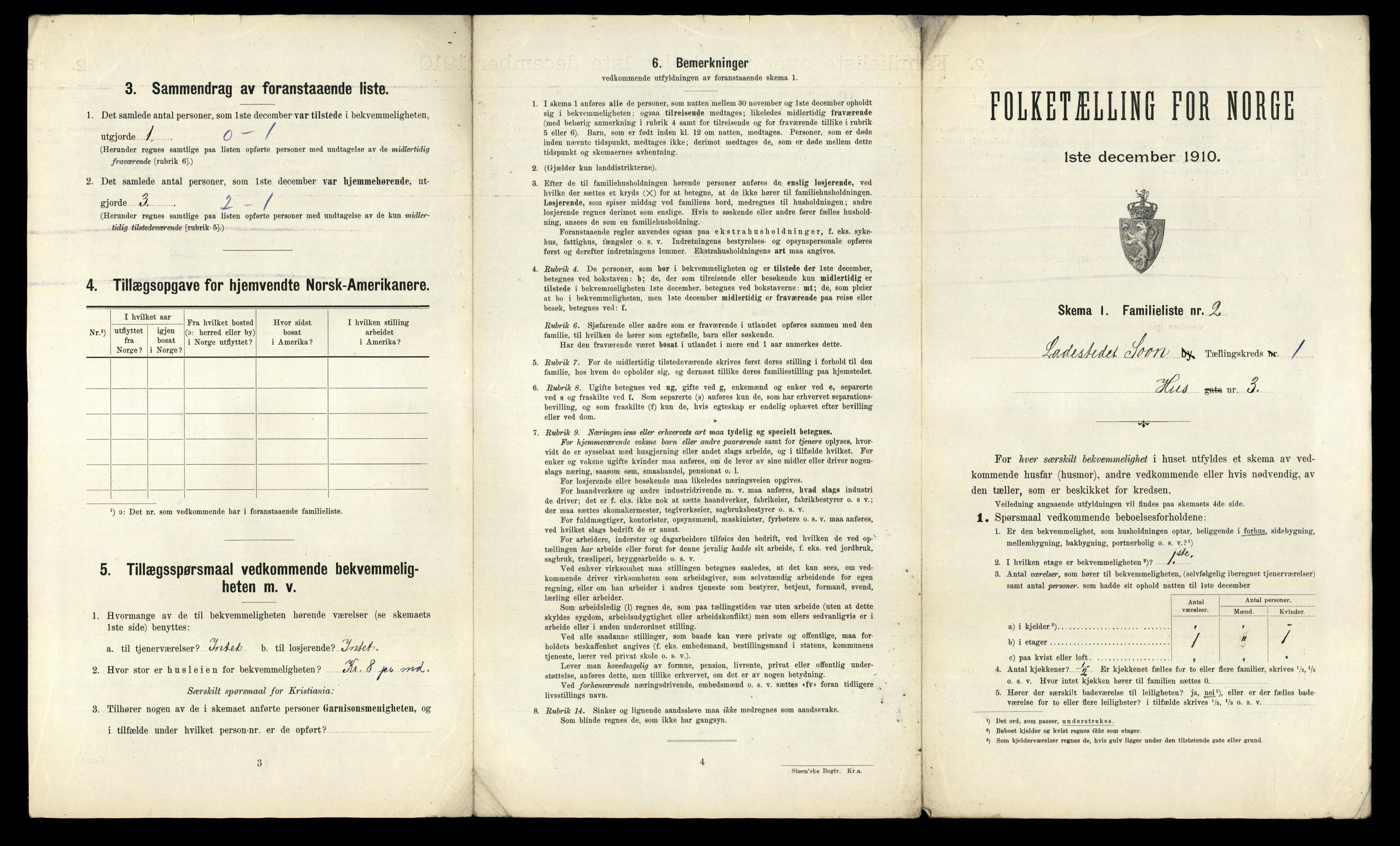 RA, 1910 census for Son, 1910, p. 17