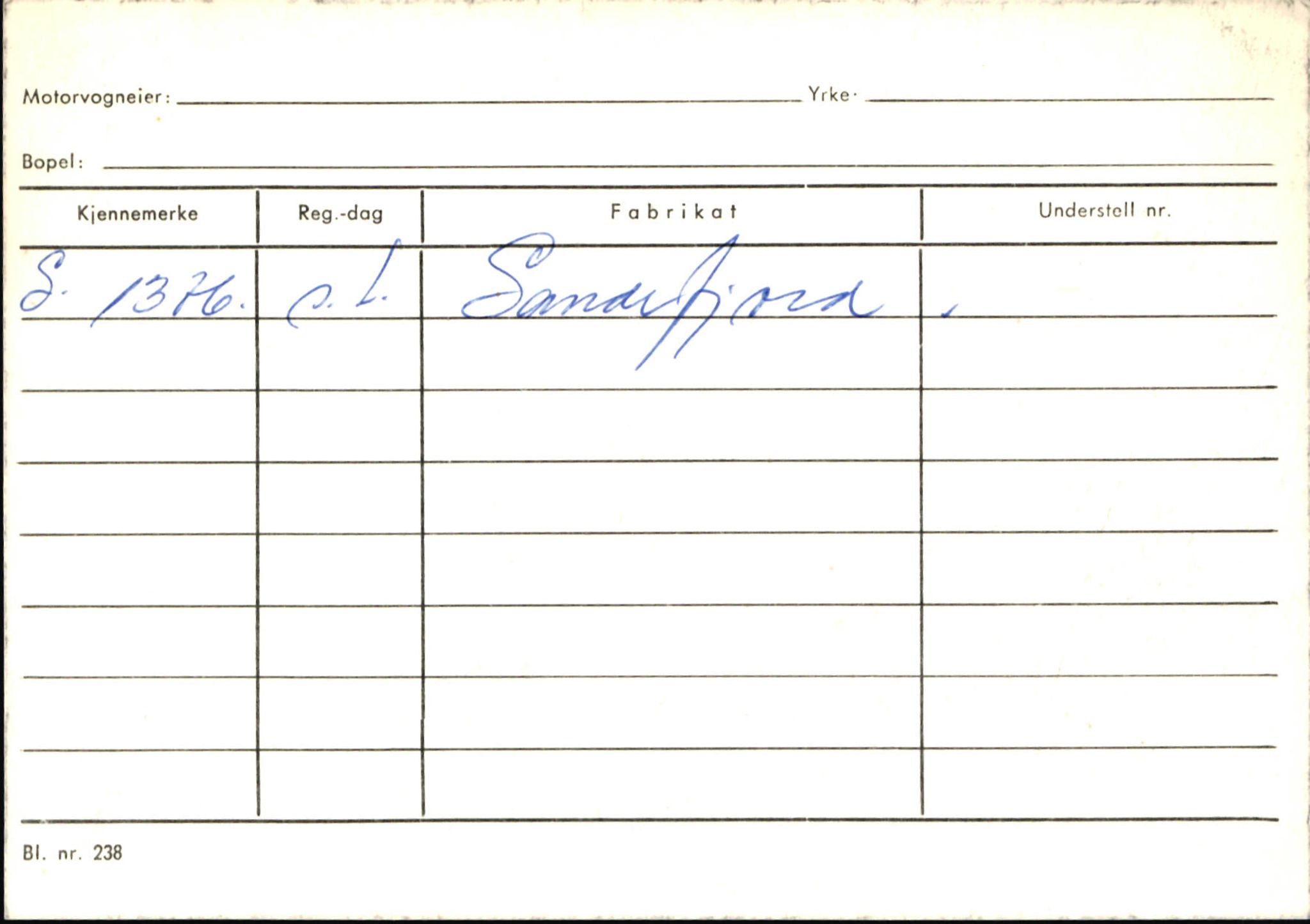 Statens vegvesen, Sogn og Fjordane vegkontor, AV/SAB-A-5301/4/F/L0146: Registerkort Årdal R-Å samt diverse kort, 1945-1975, p. 1171