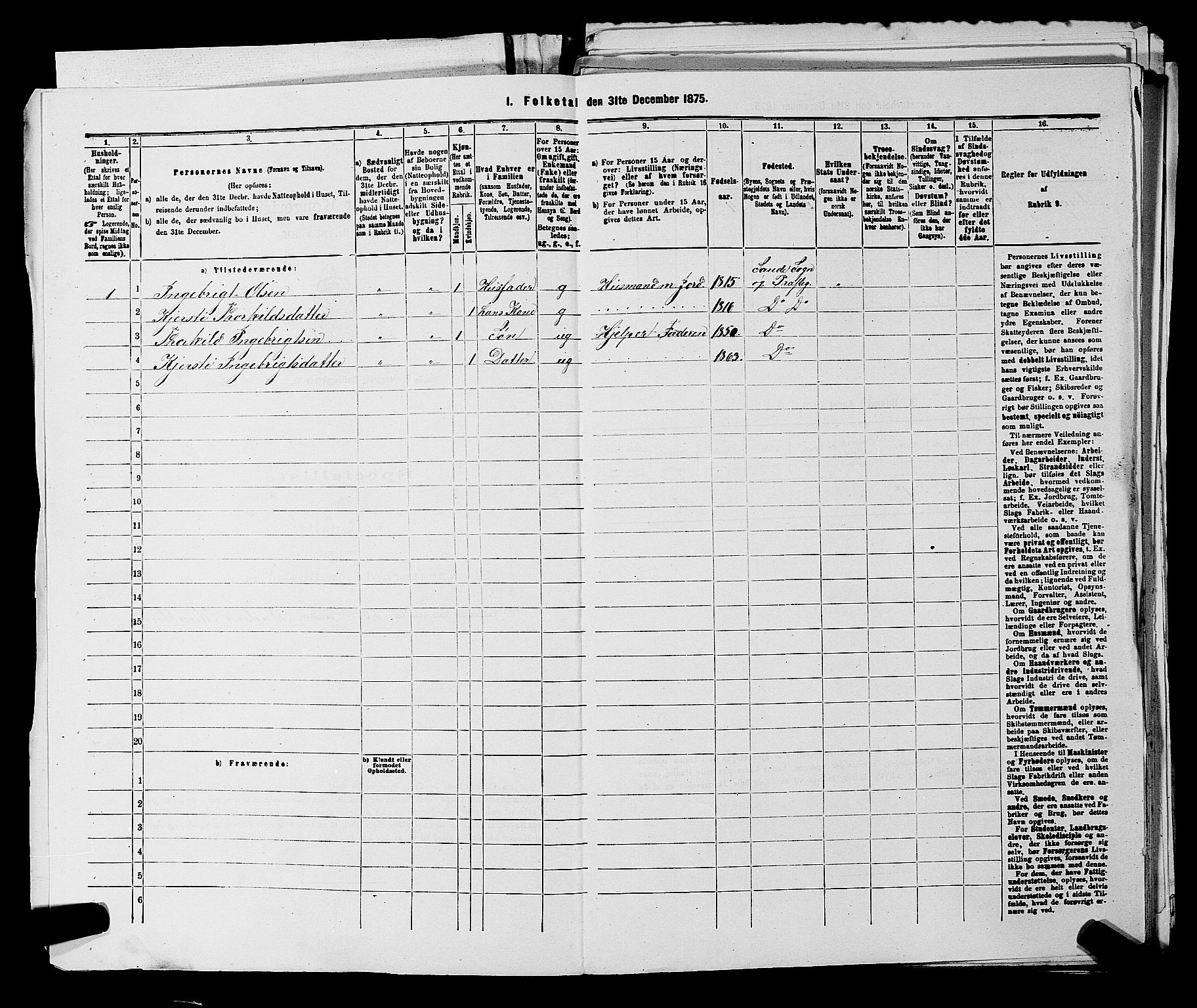 SAKO, 1875 census for 0822P Sauherad, 1875, p. 165