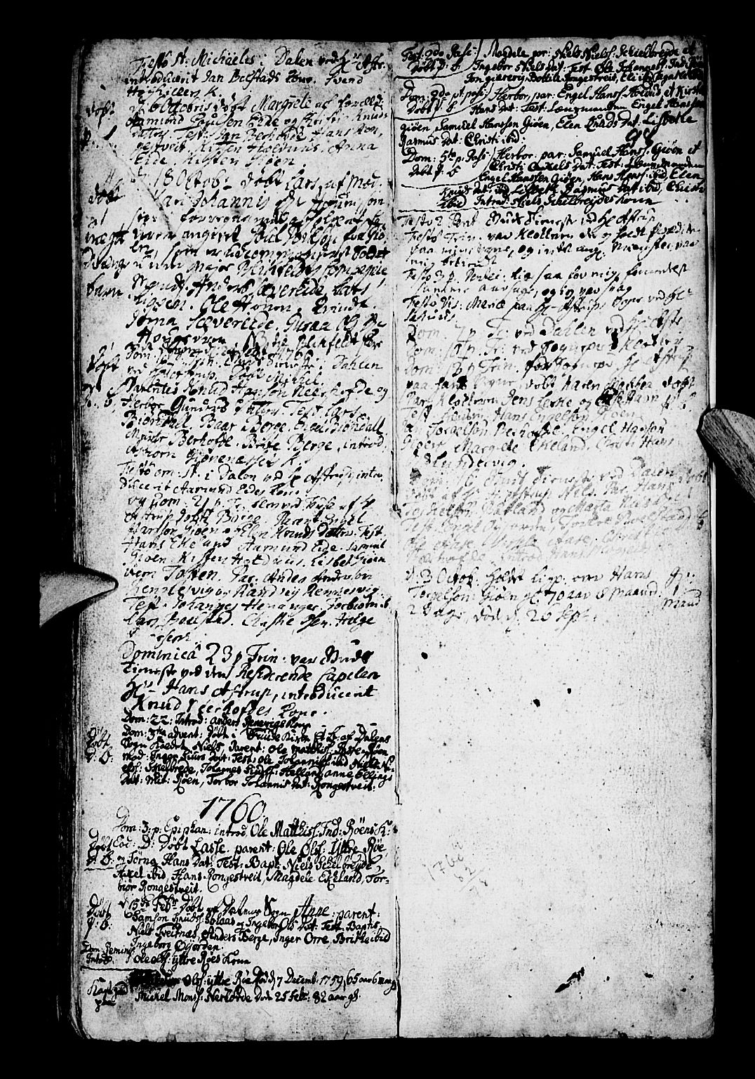 Os sokneprestembete, SAB/A-99929: Parish register (official) no. A 3, 1669-1760, p. 98