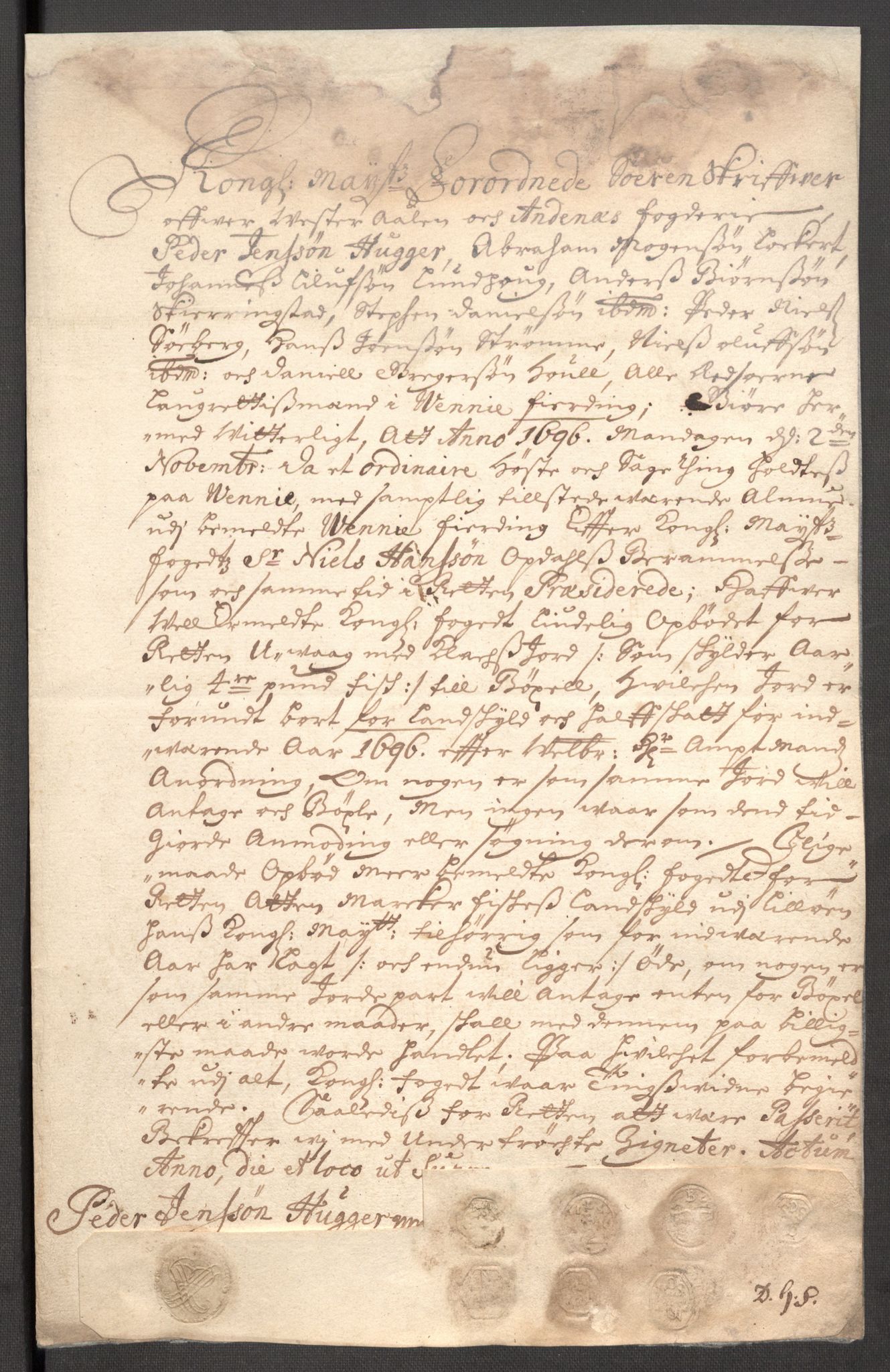 Rentekammeret inntil 1814, Reviderte regnskaper, Fogderegnskap, AV/RA-EA-4092/R67/L4678: Fogderegnskap Vesterålen, Andenes og Lofoten, 1696-1708, p. 135