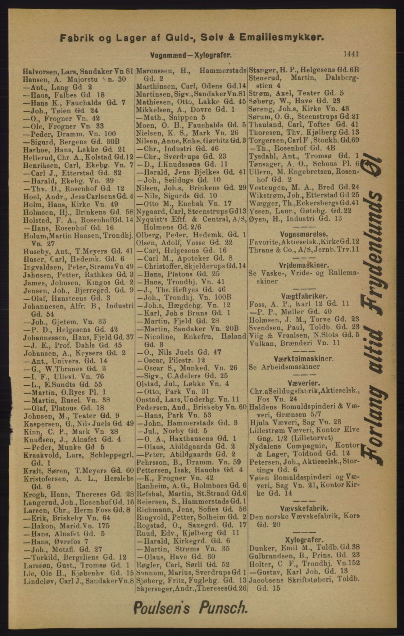 Kristiania/Oslo adressebok, PUBL/-, 1905, p. 1441