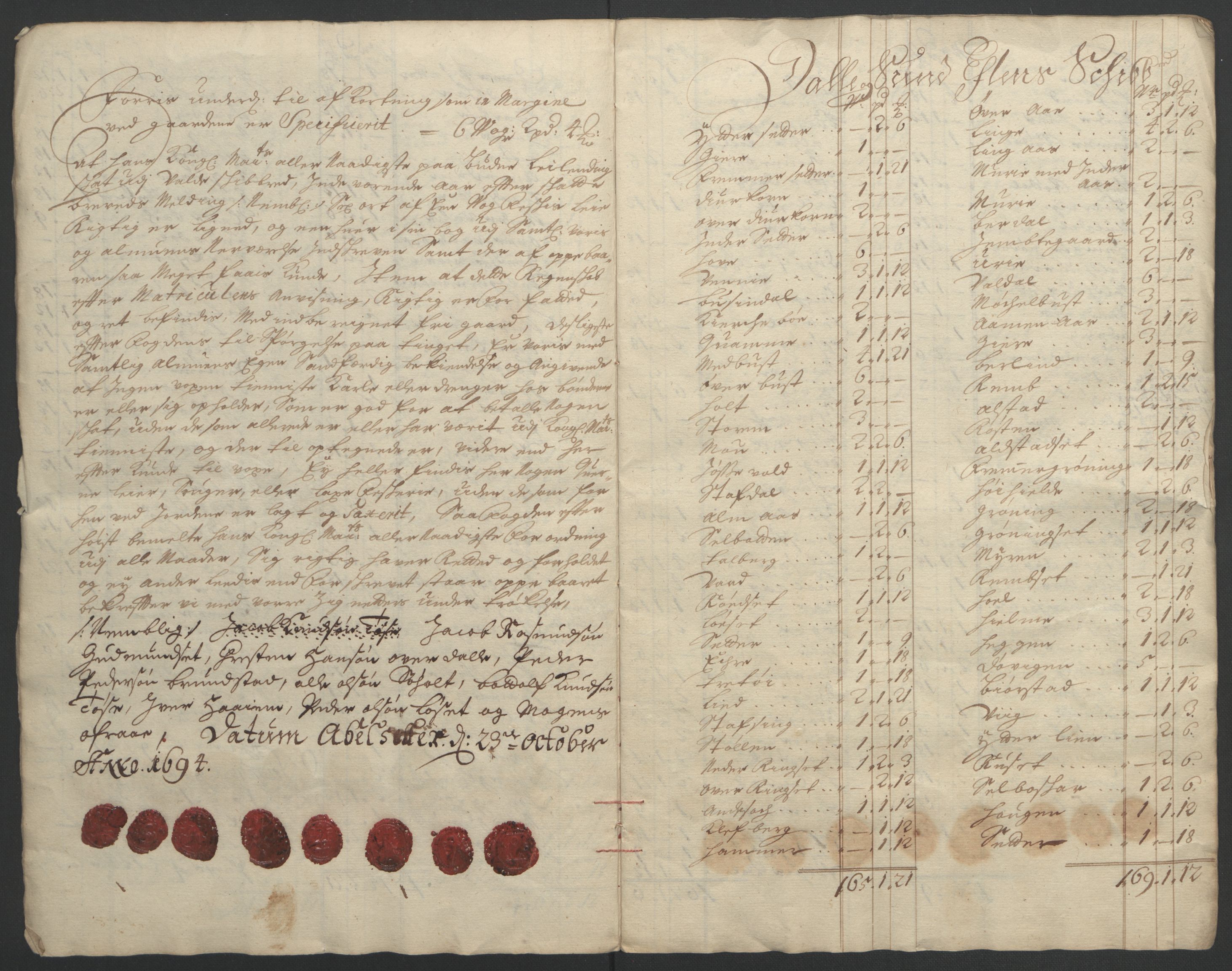 Rentekammeret inntil 1814, Reviderte regnskaper, Fogderegnskap, AV/RA-EA-4092/R54/L3555: Fogderegnskap Sunnmøre, 1694-1695, p. 21