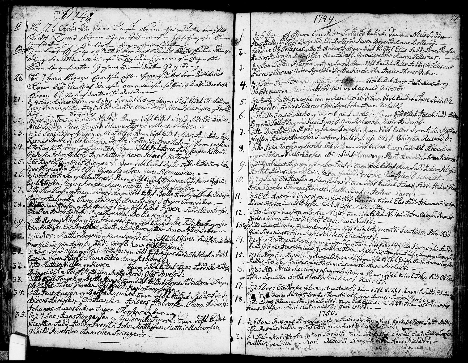 Idd prestekontor Kirkebøker, AV/SAO-A-10911/F/Fb/L0001: Parish register (official) no. II 1, 1720-1789, p. 17