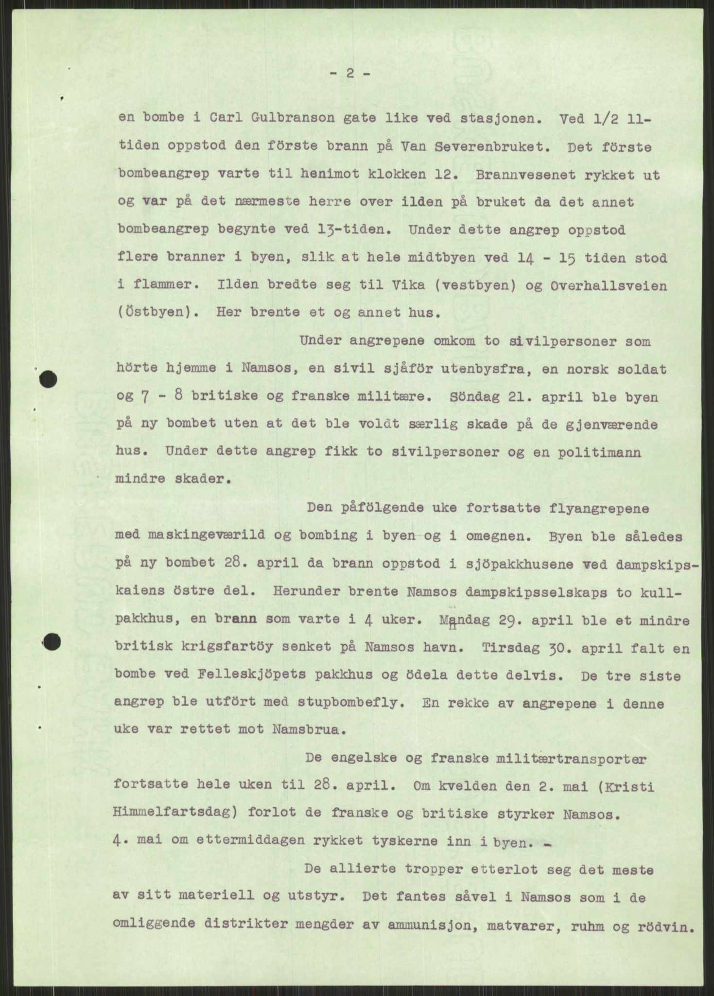 Forsvaret, Forsvarets krigshistoriske avdeling, AV/RA-RAFA-2017/Y/Ya/L0016: II-C-11-31 - Fylkesmenn.  Rapporter om krigsbegivenhetene 1940., 1940, p. 517