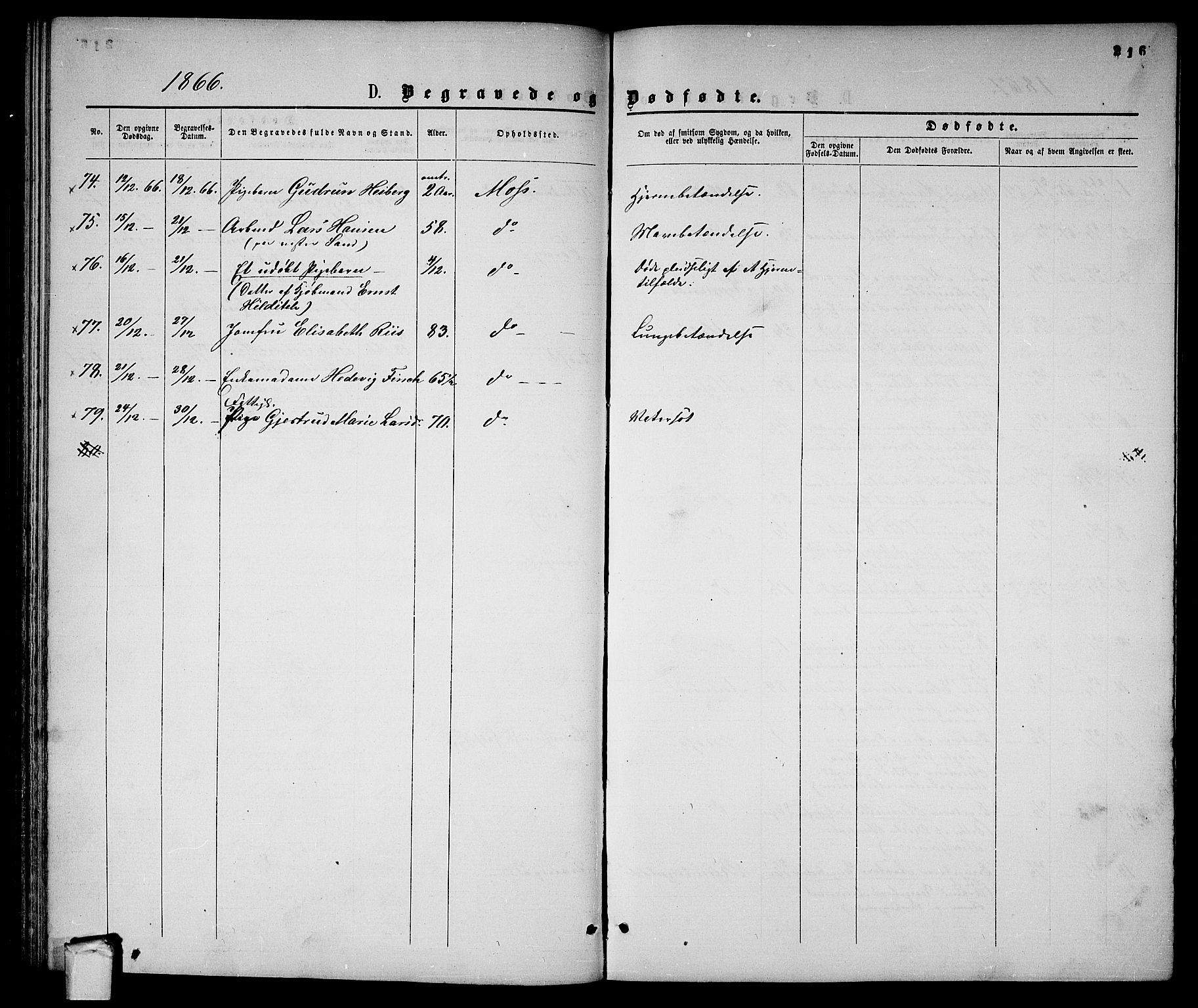 Moss prestekontor Kirkebøker, AV/SAO-A-2003/G/Ga/L0003: Parish register (copy) no. I 3, 1861-1872, p. 216