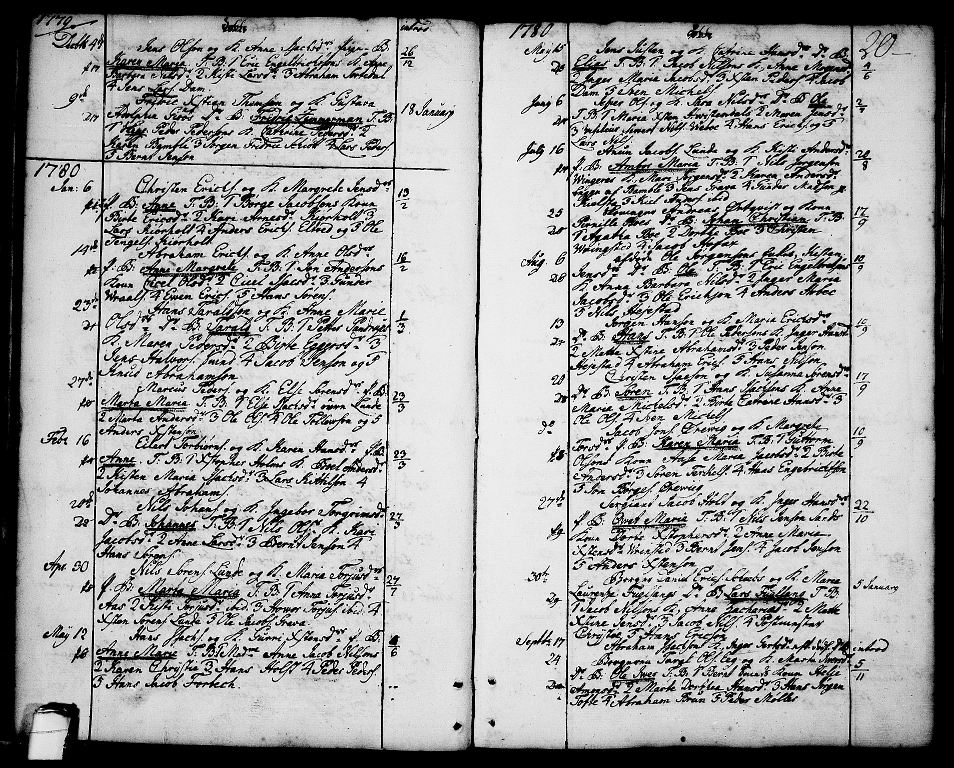 Brevik kirkebøker, SAKO/A-255/F/Fa/L0003: Parish register (official) no. 3, 1764-1814, p. 20