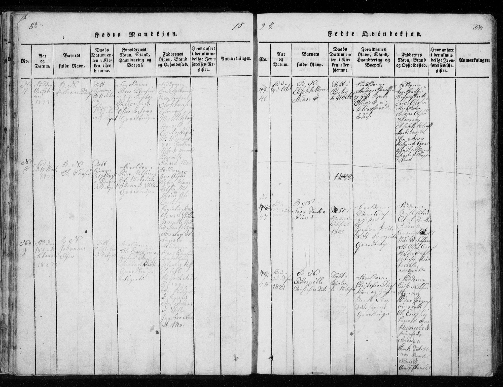 Ministerialprotokoller, klokkerbøker og fødselsregistre - Nordland, AV/SAT-A-1459/827/L0412: Parish register (copy) no. 827C01, 1820-1841, p. 50-51