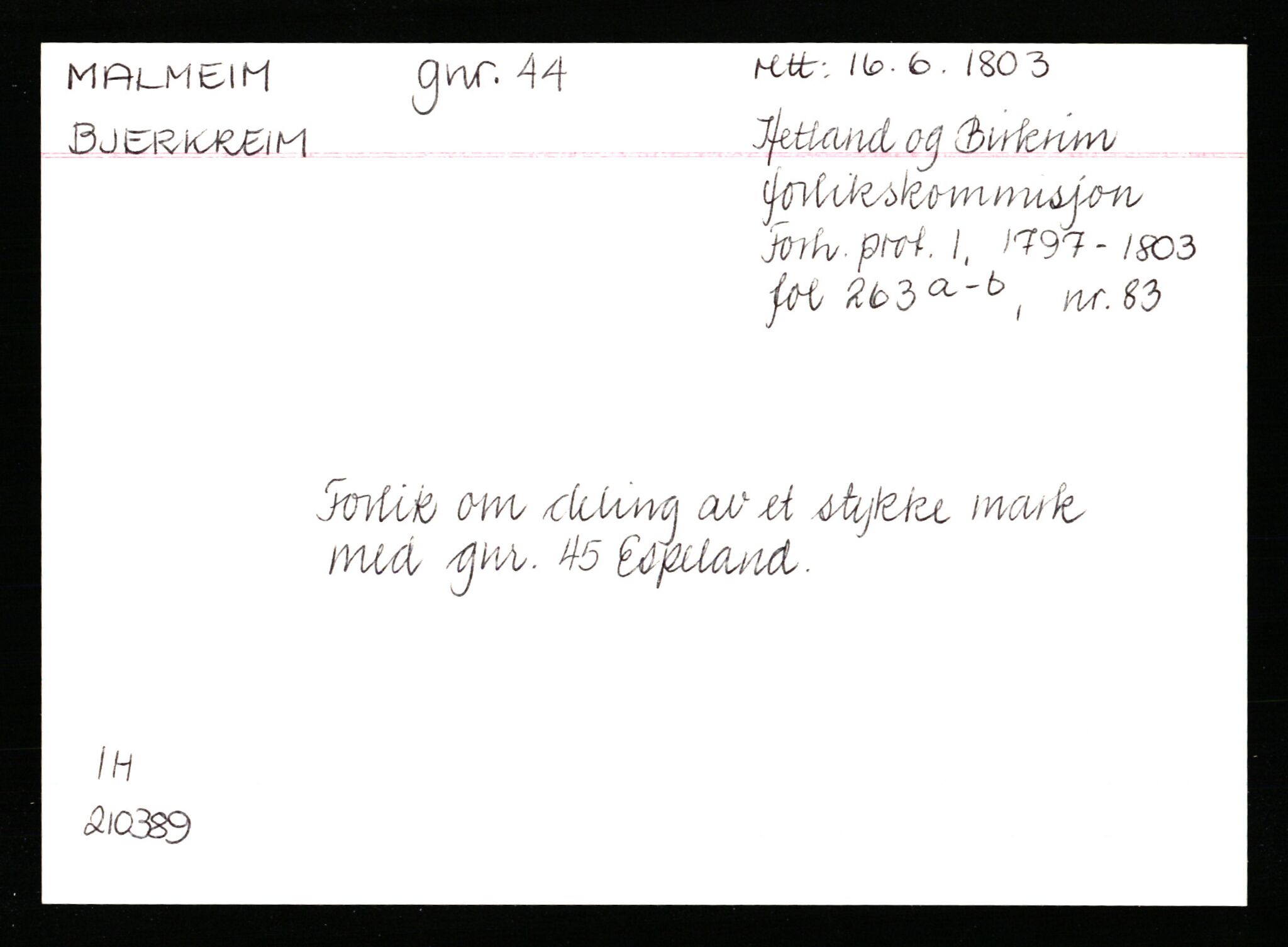 Statsarkivet i Stavanger, AV/SAST-A-101971/03/Y/Ym/L0037: Åstedskort sortert etter gårdsnavn: Lædre - Mauland, 1600-1950, p. 343